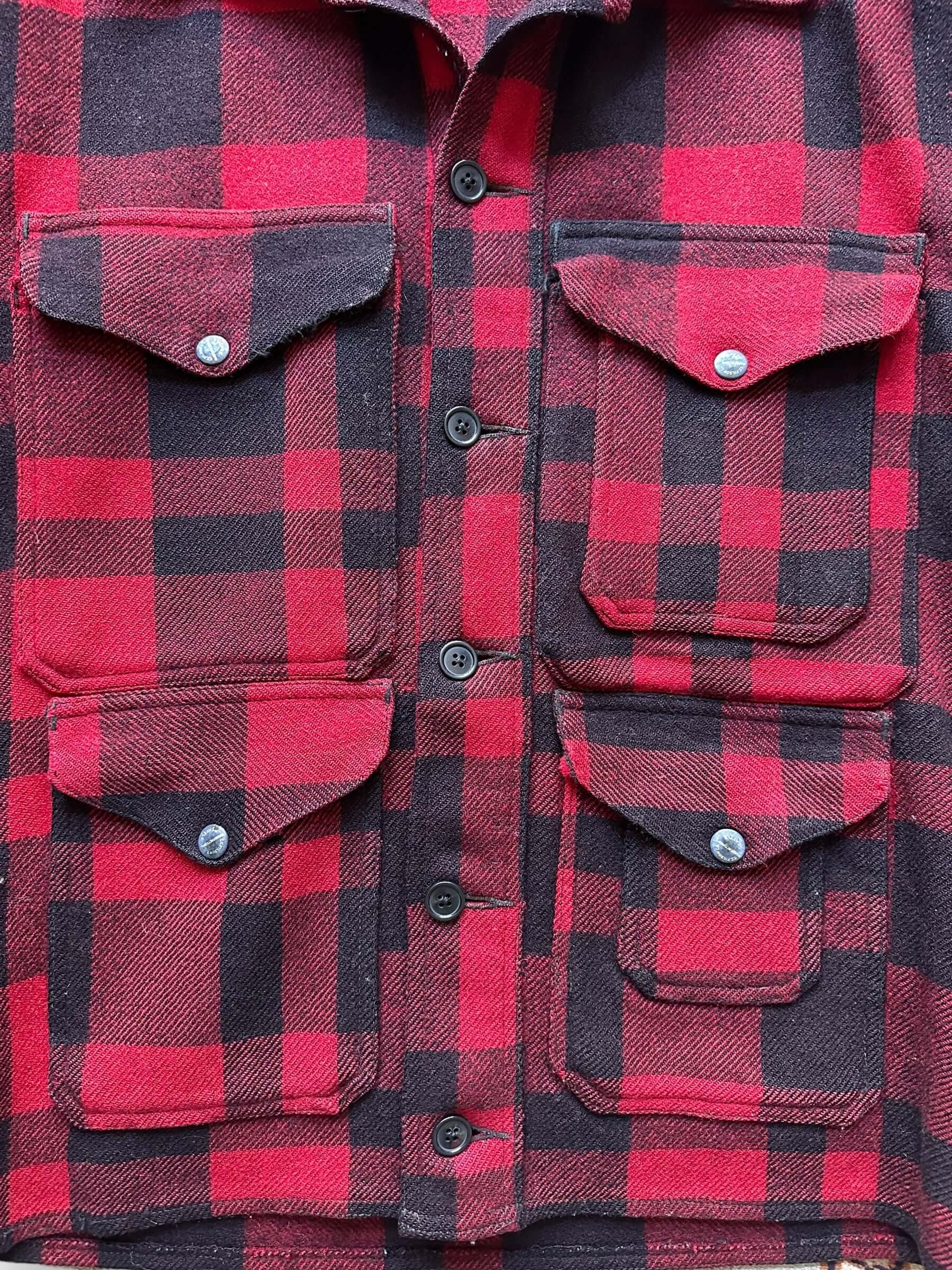 front pockets of Vintage Filson Mackinaw Cruiser SZ 40