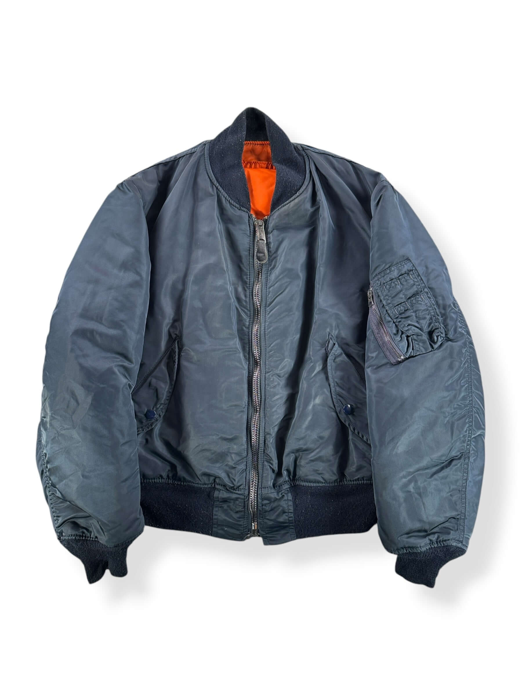 Front of Vintage Military MA-1 Bomber Jacket SZ M - AS IS