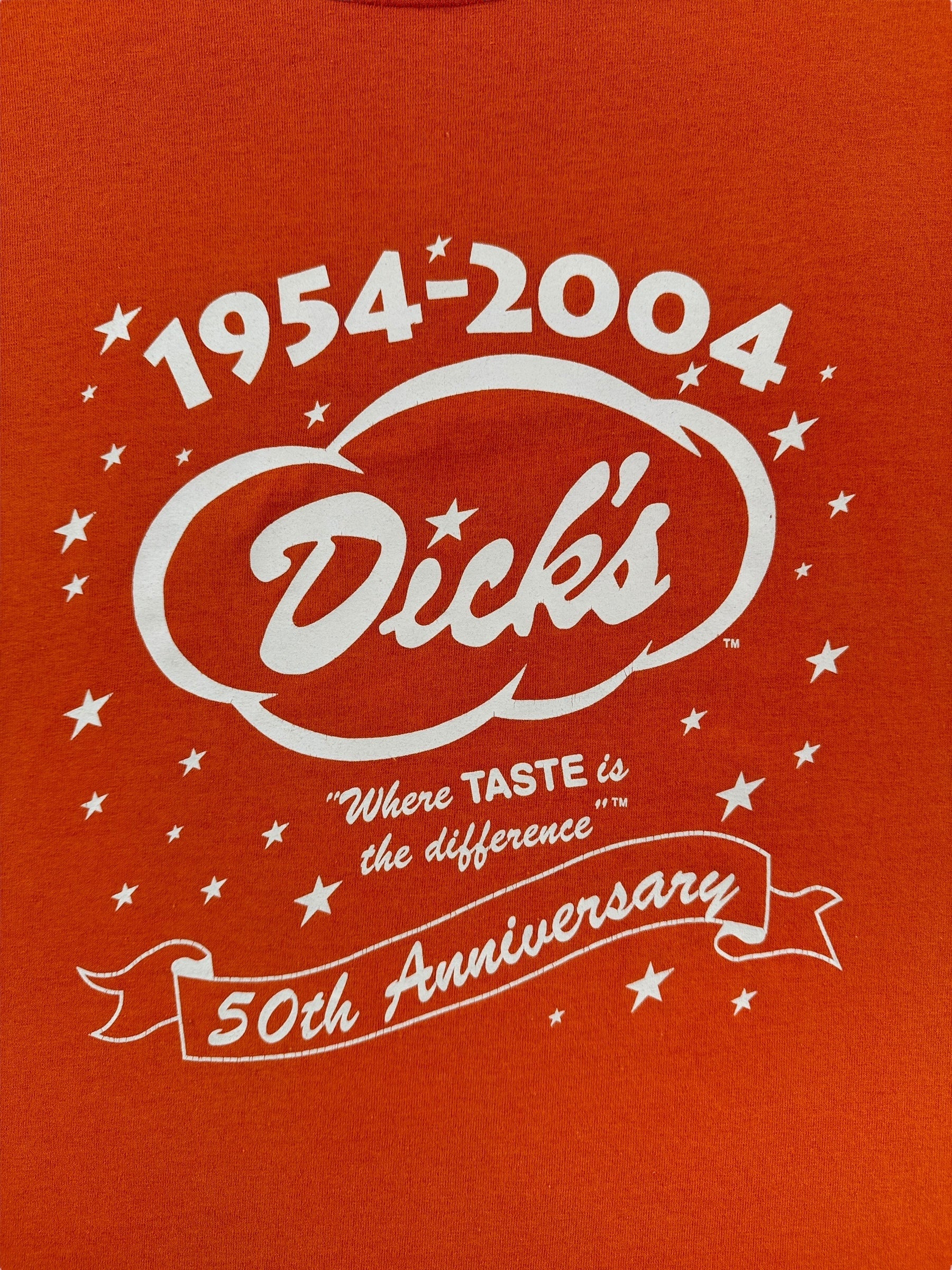 Front Graphic of Vintage Faded Dick's 50th Anniversary Tee SZ XL