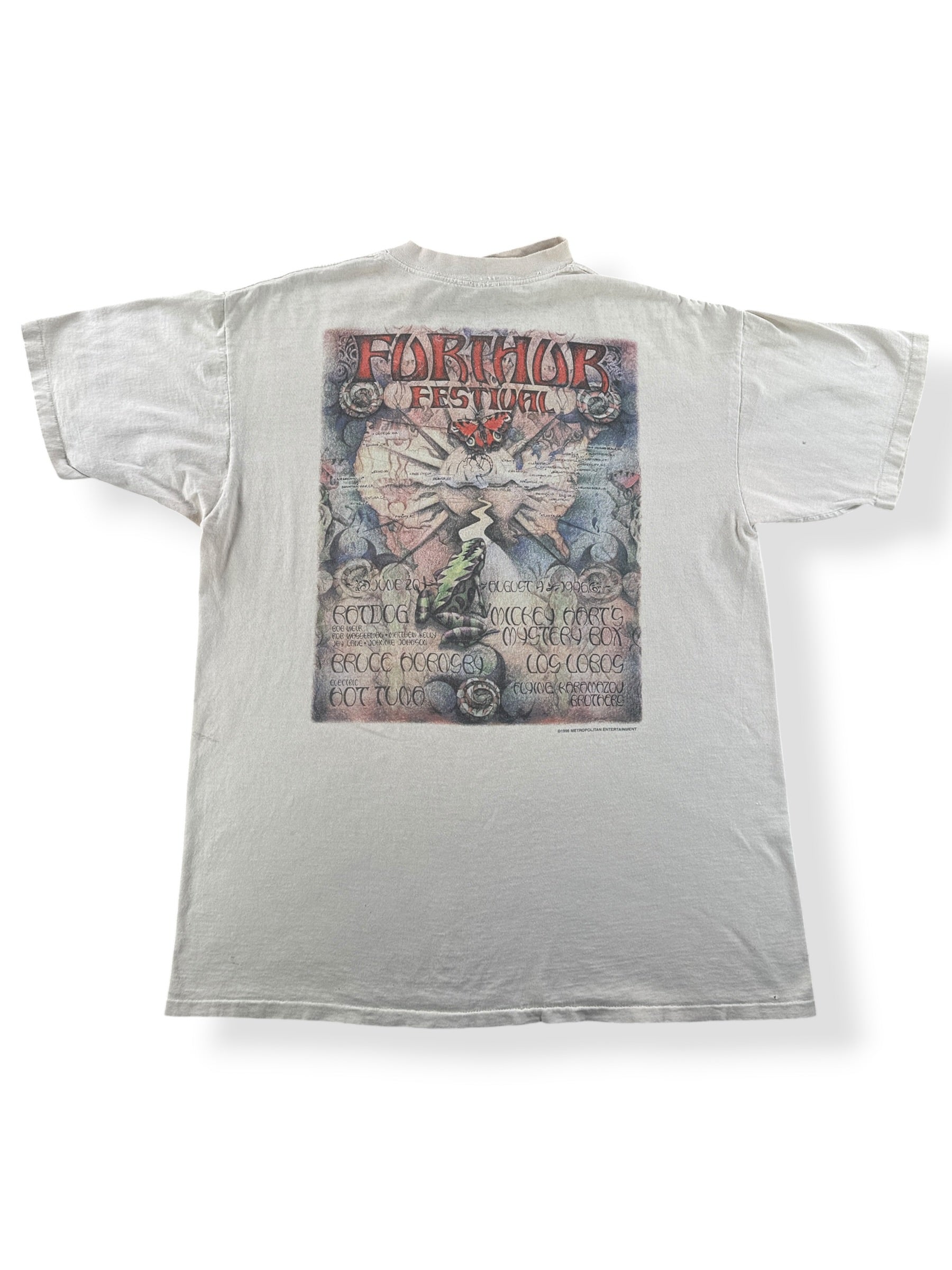 Back of Vintage Distressed 1996 Further Festival Tee SZ XL