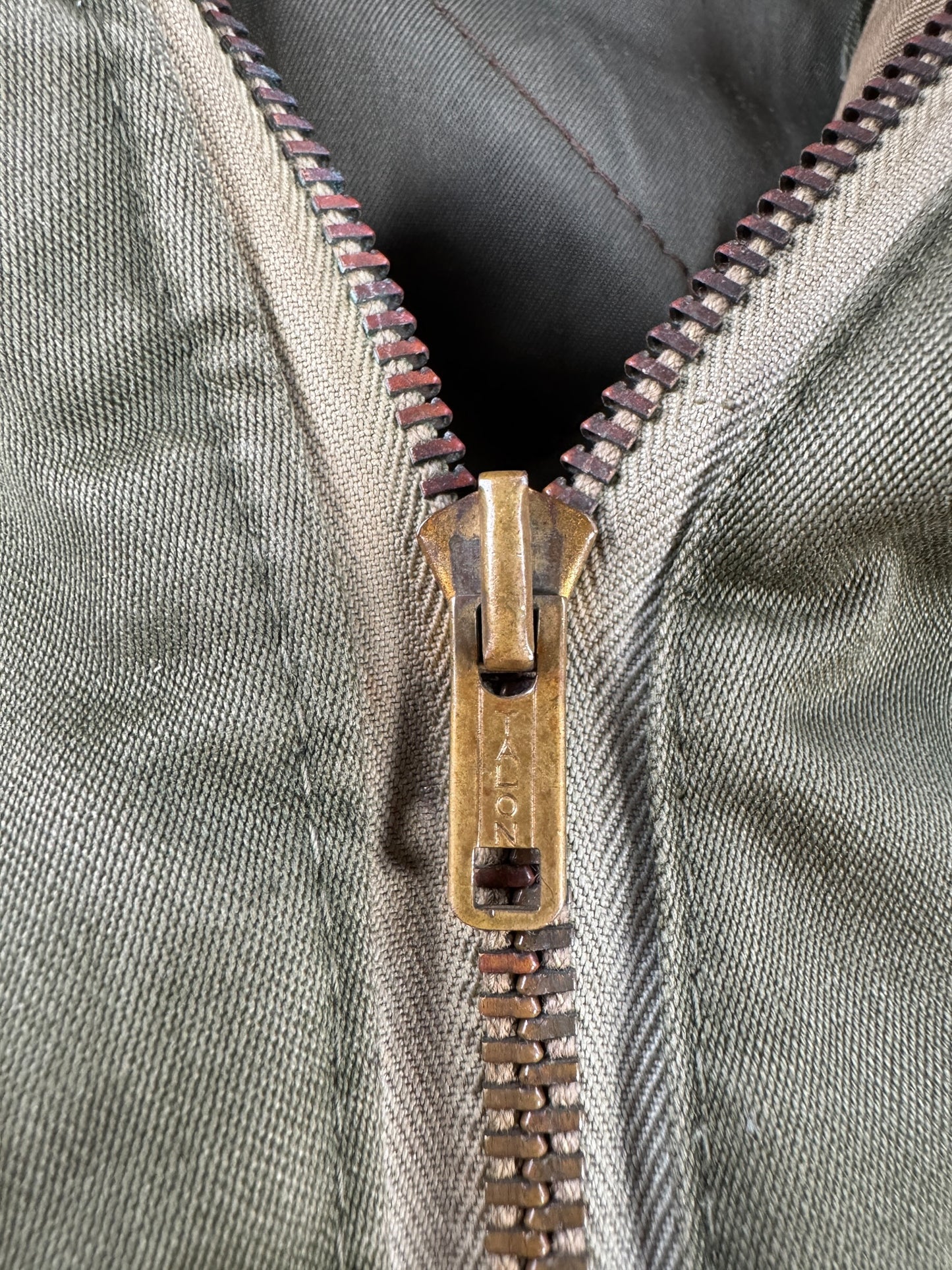 Zipper on Vintage 50s Civilian B-9 Parka SZ XL/XXL