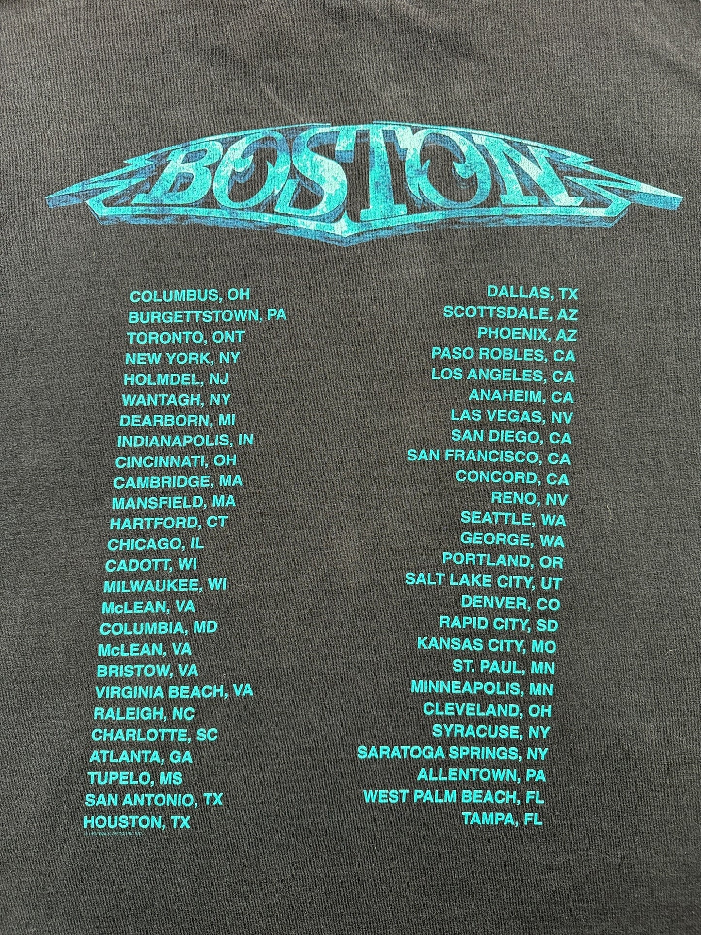 Back Graphic of Vintage 1994 Boston Tee SZ XL