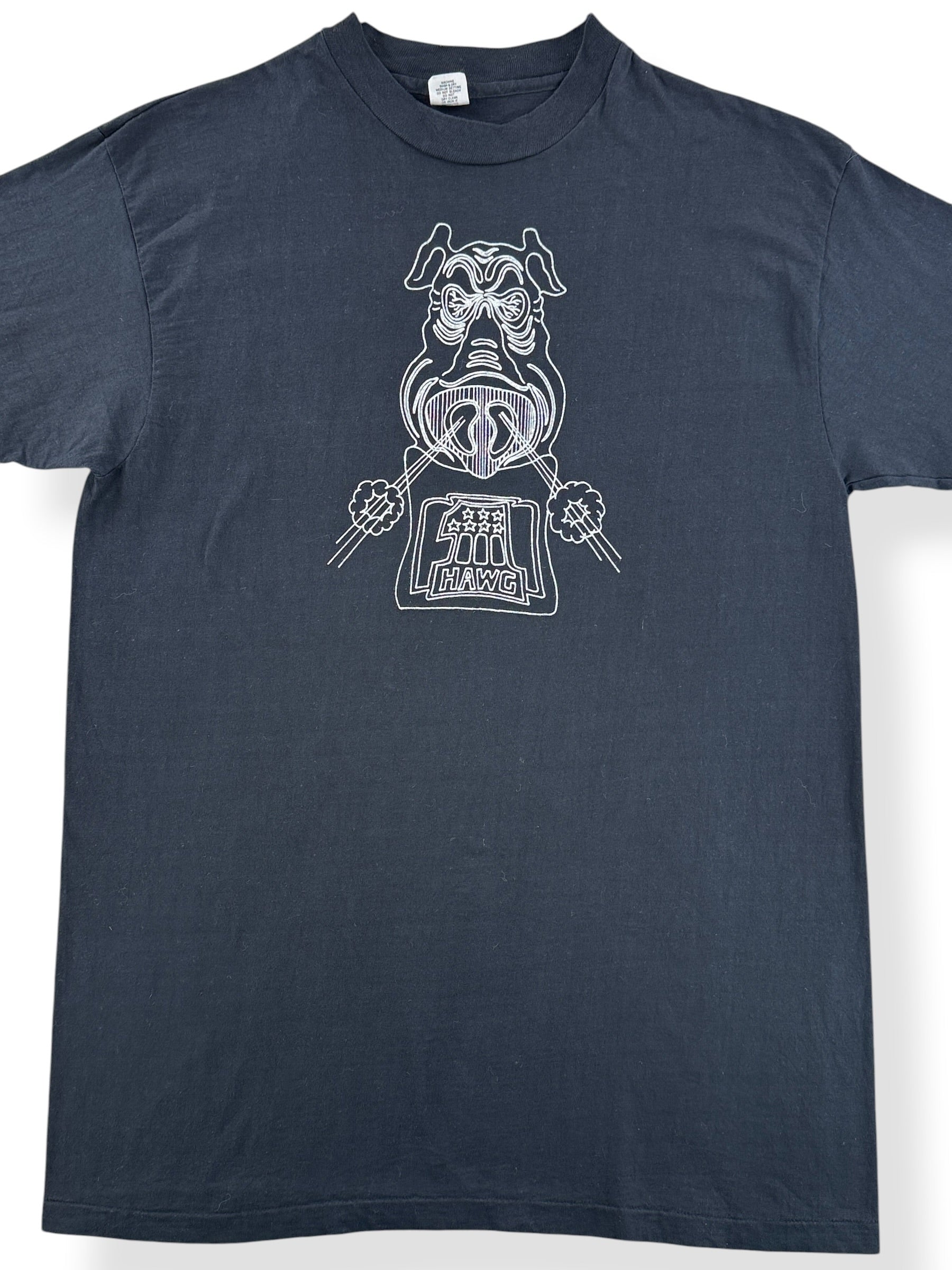 Front Close Up of Vintage #1 Hawg Harley Davidson Tee SZ L