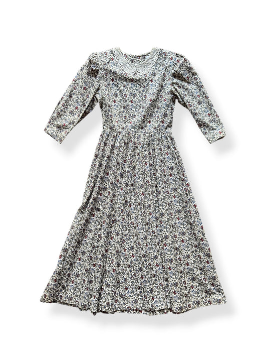 Front of Vintage 80s Lanz Floral Midi Dress SZ M