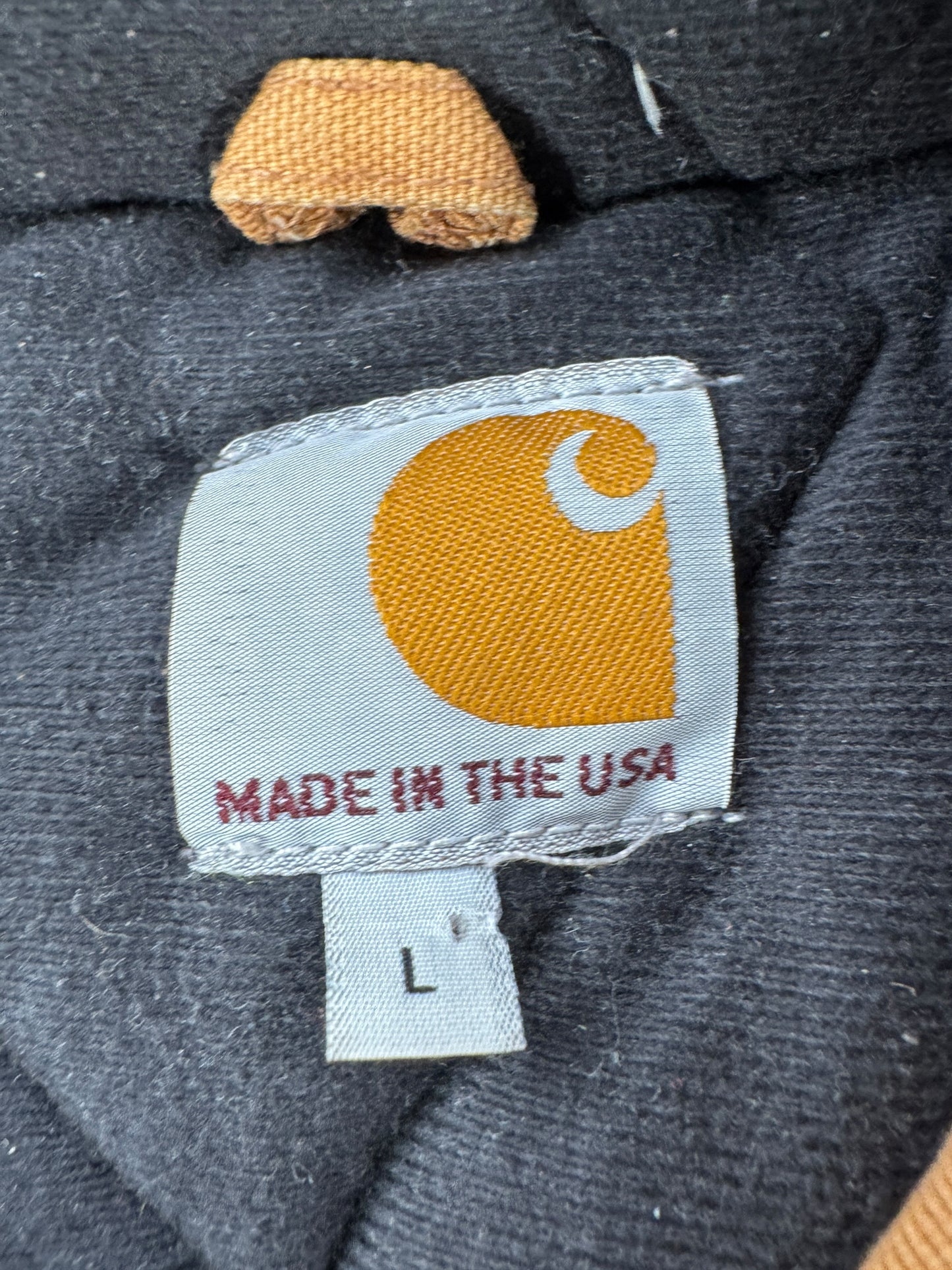 Label on Vintage Carhartt Hooded Jacket SZ L