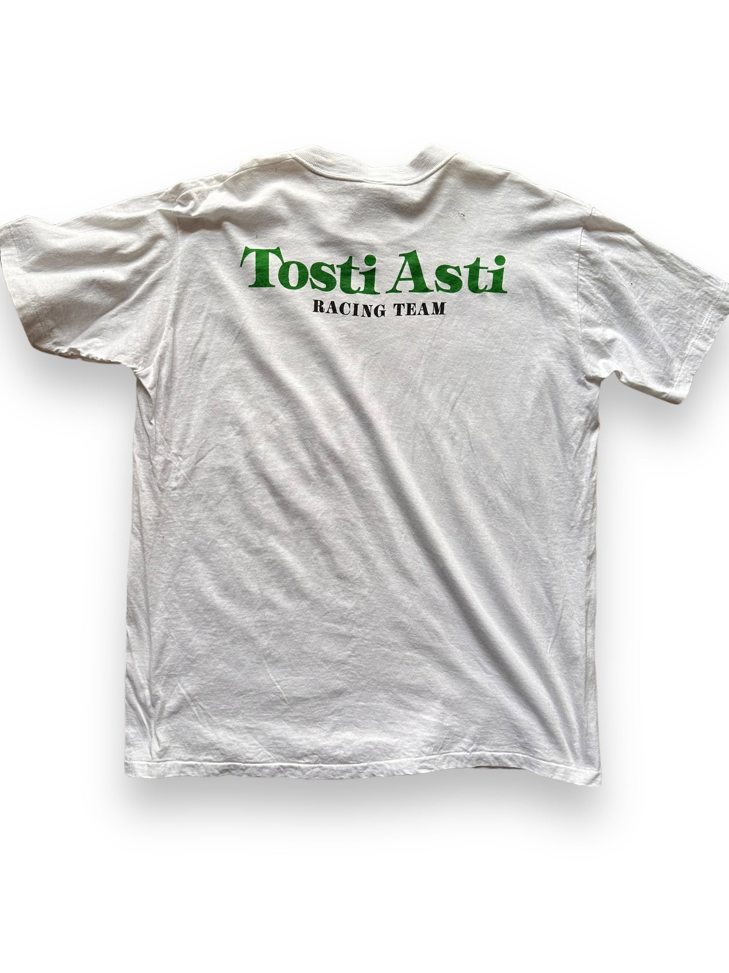Rear View of Vintage Miss Tosti Asti Hydroplane Racing Tee SZ XL | Vintage Hydroplane T-Shirts Seattle | Barn Owl Vintage Clothing Seattle