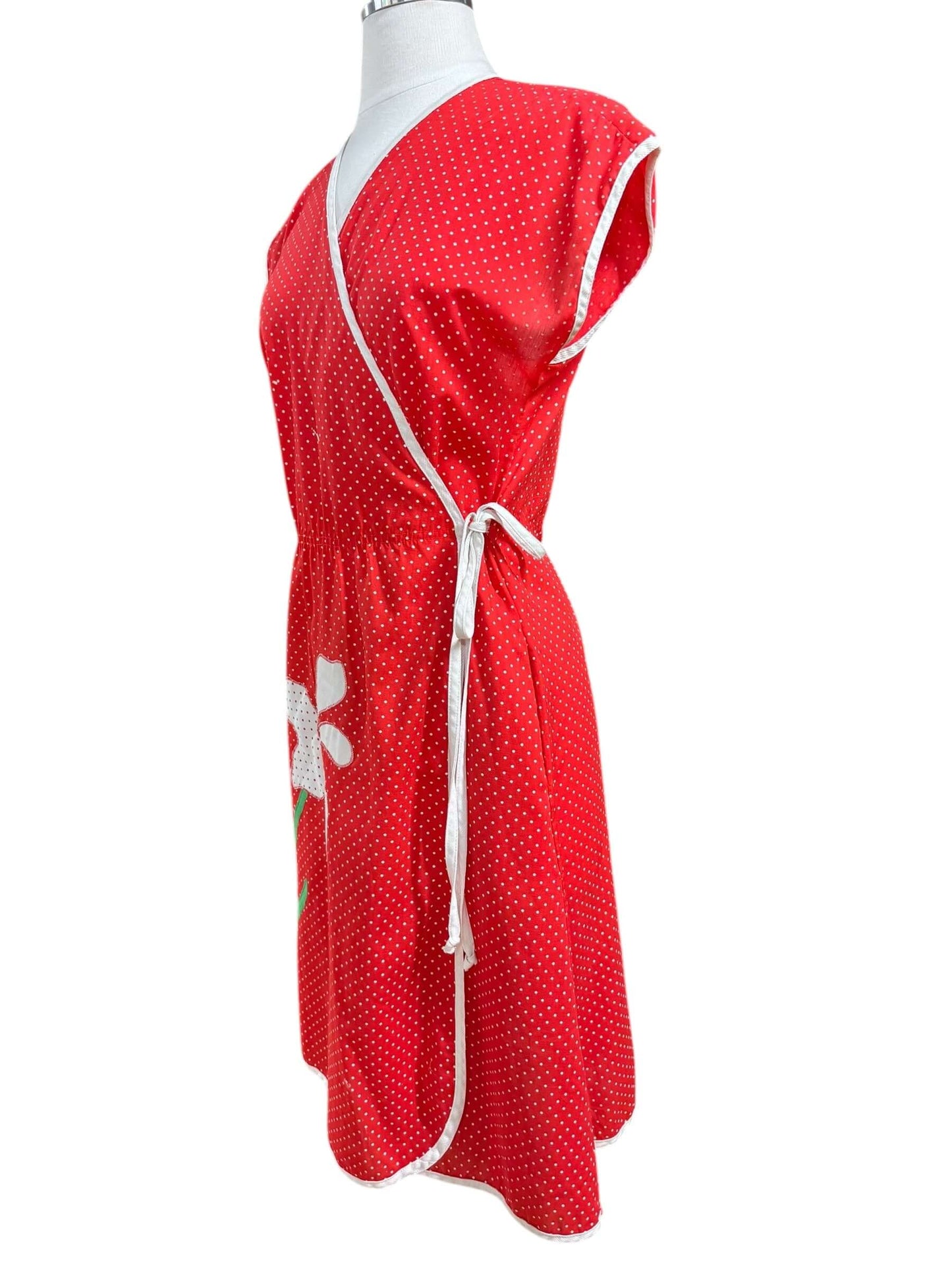 Side view of 1970s Ava Bergman Wrap Dress L