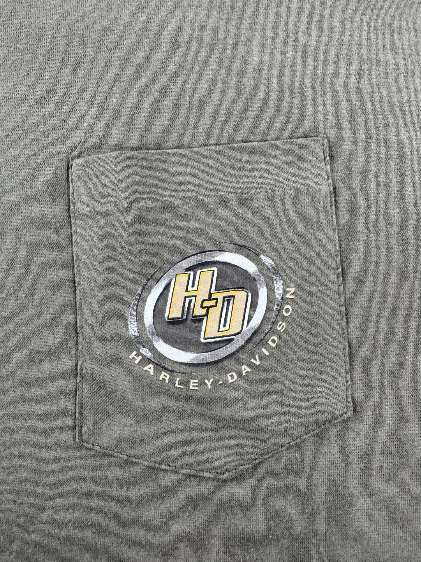 Pocket on Vintage Deadstock 2005 Biker Bobs Harley Detroit Tee SZ XL