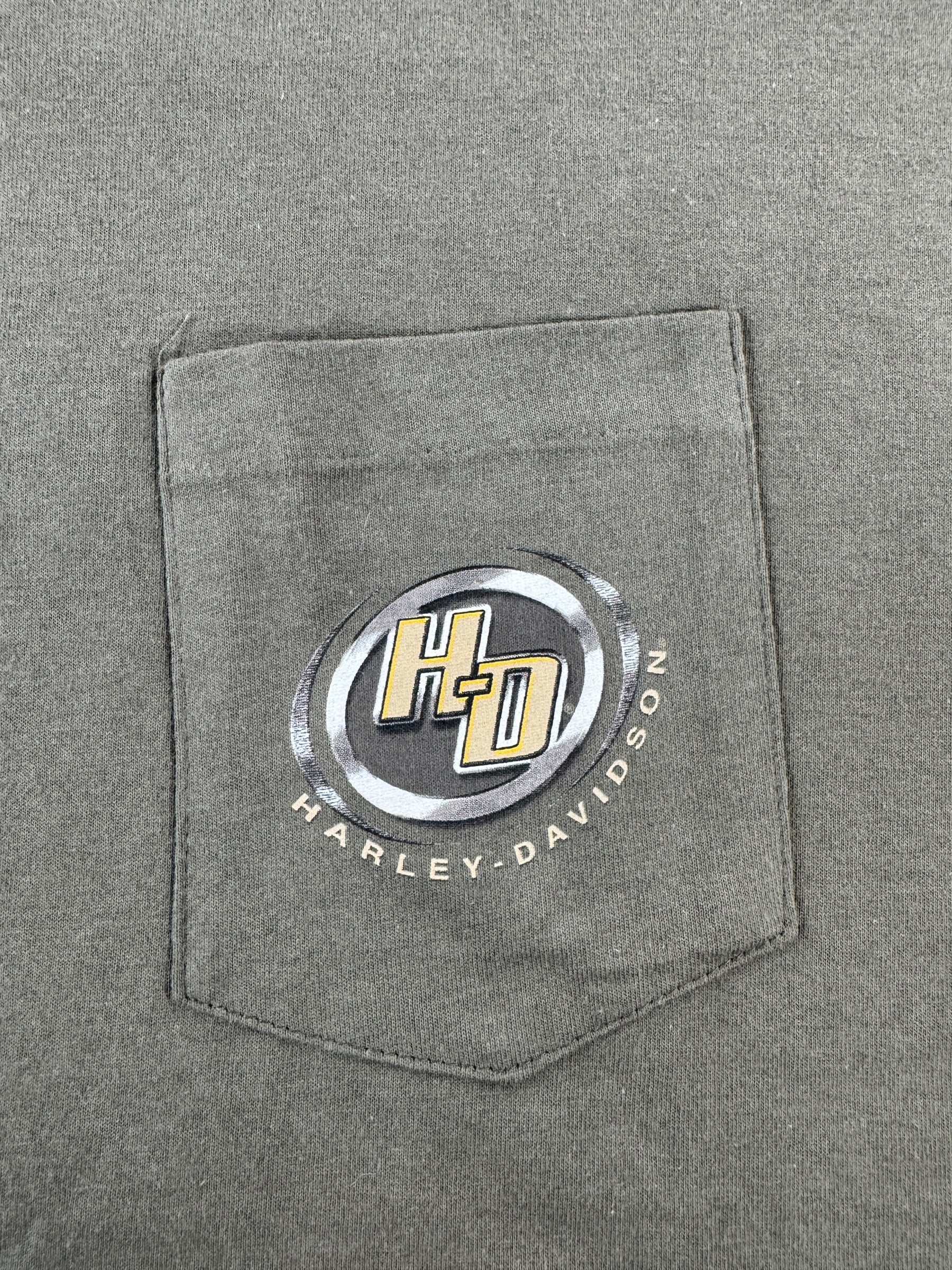 Pocket on Vintage Deadstock 2005 Biker Bobs Harley Detroit Tee SZ XL