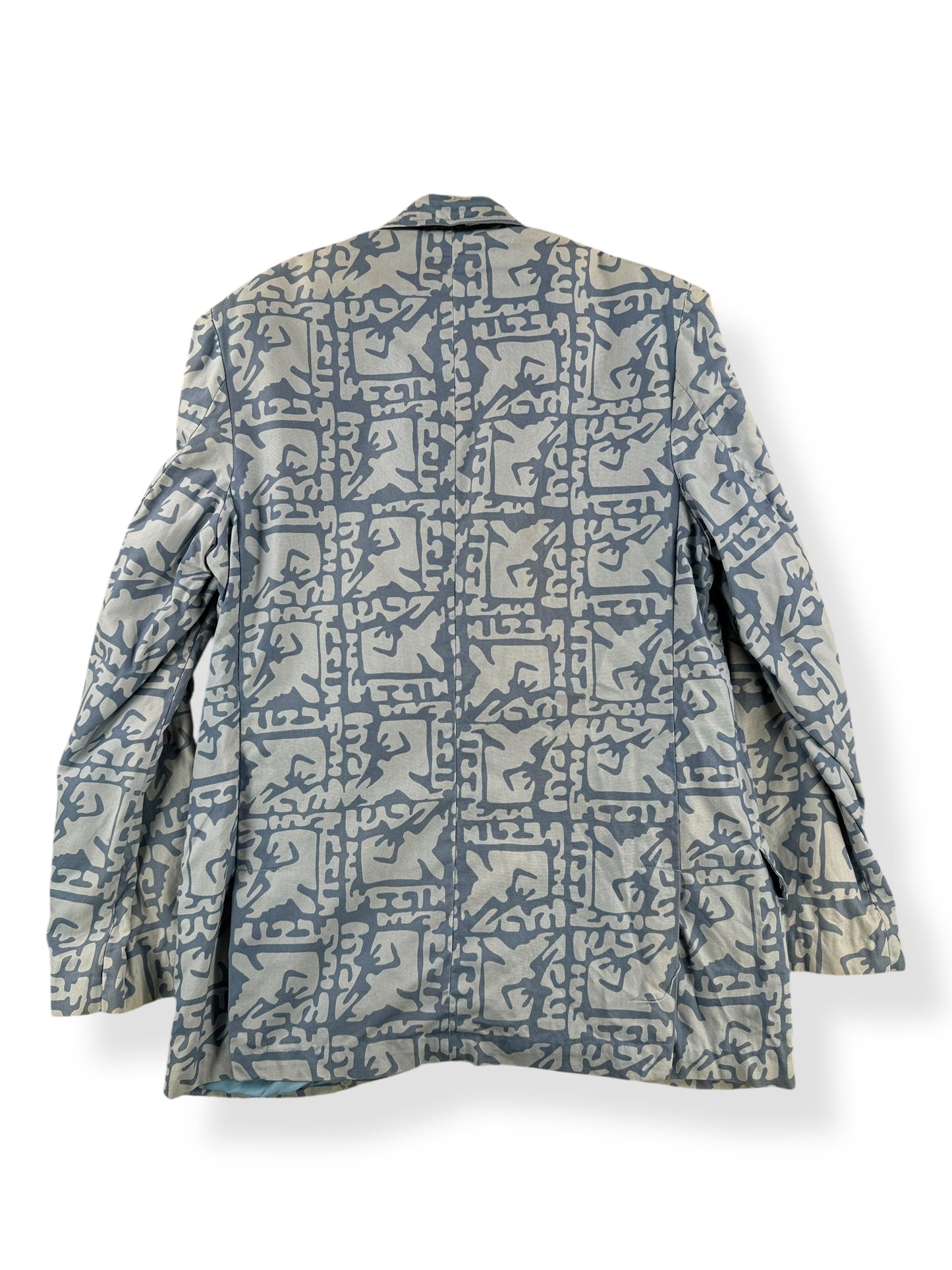 Back of Vintage Light Blue Sandwich Isles Jacket SZ 39 AS IS