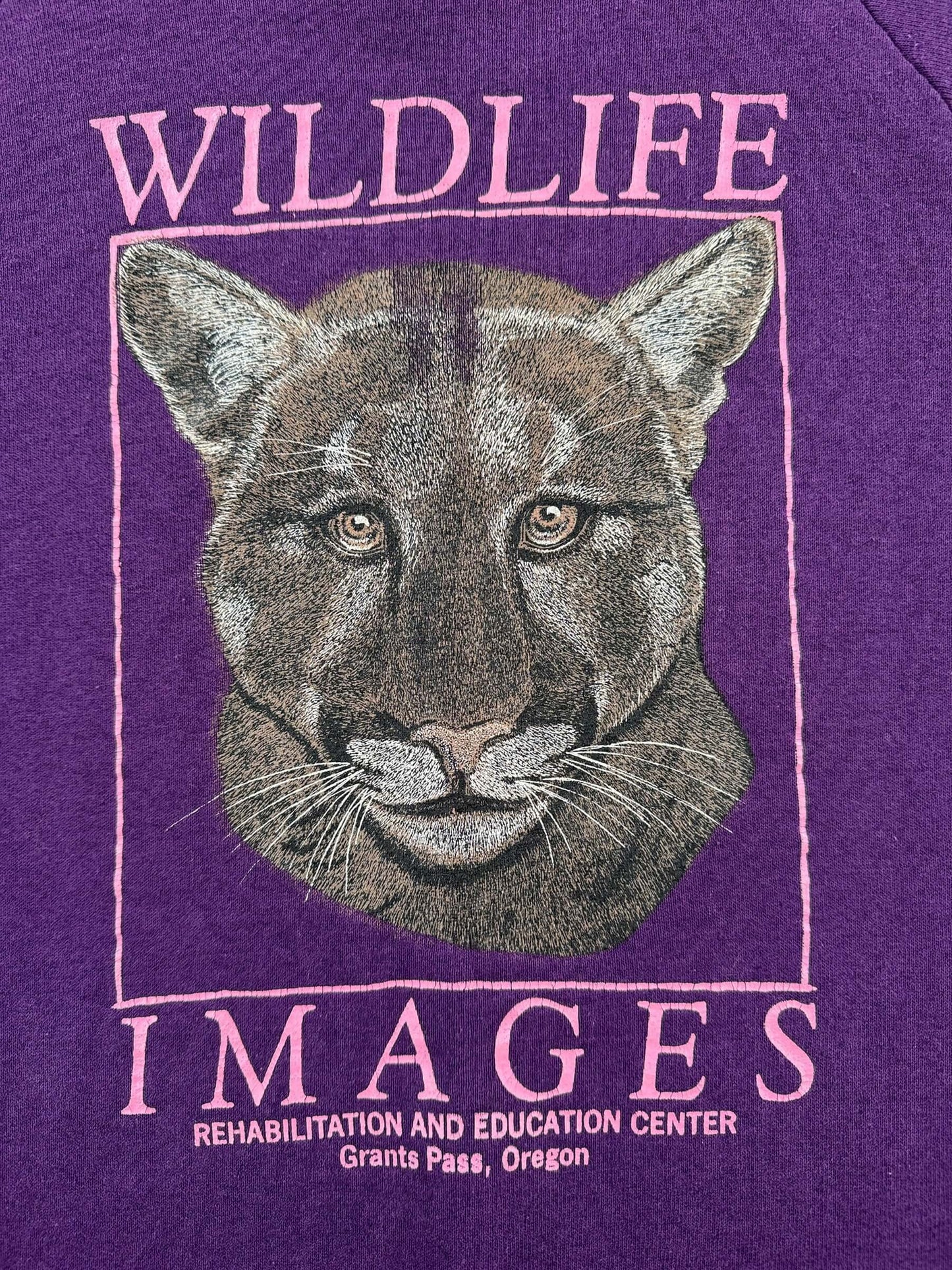 Vintage Purple Mountain Lion Crewneck SZ L (Fits M)