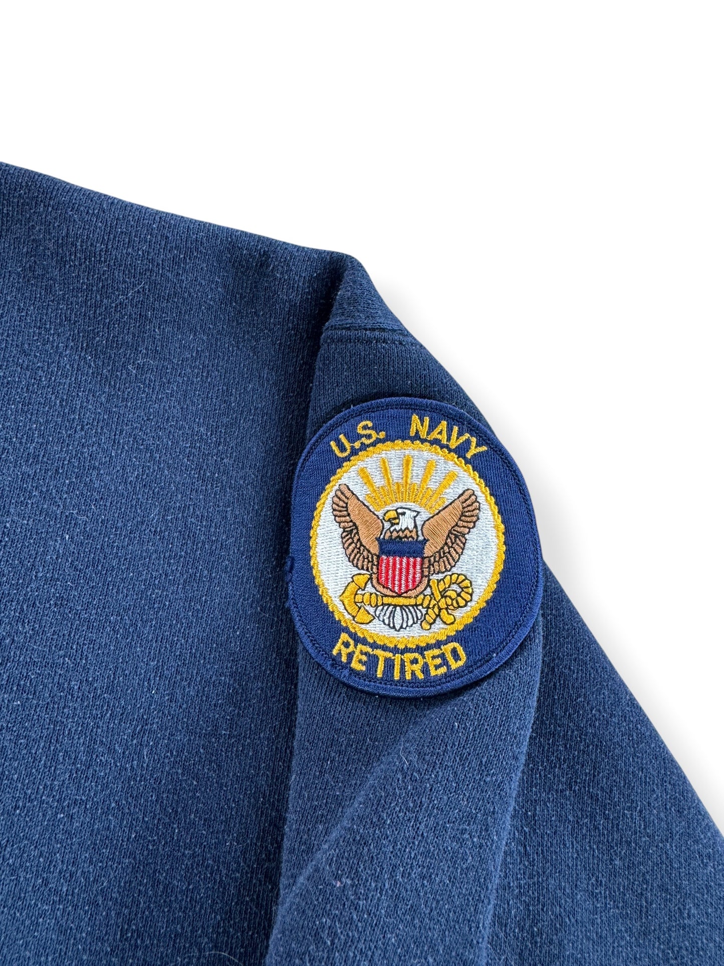 Patch on Vintage US Navy Crewneck SZ XL