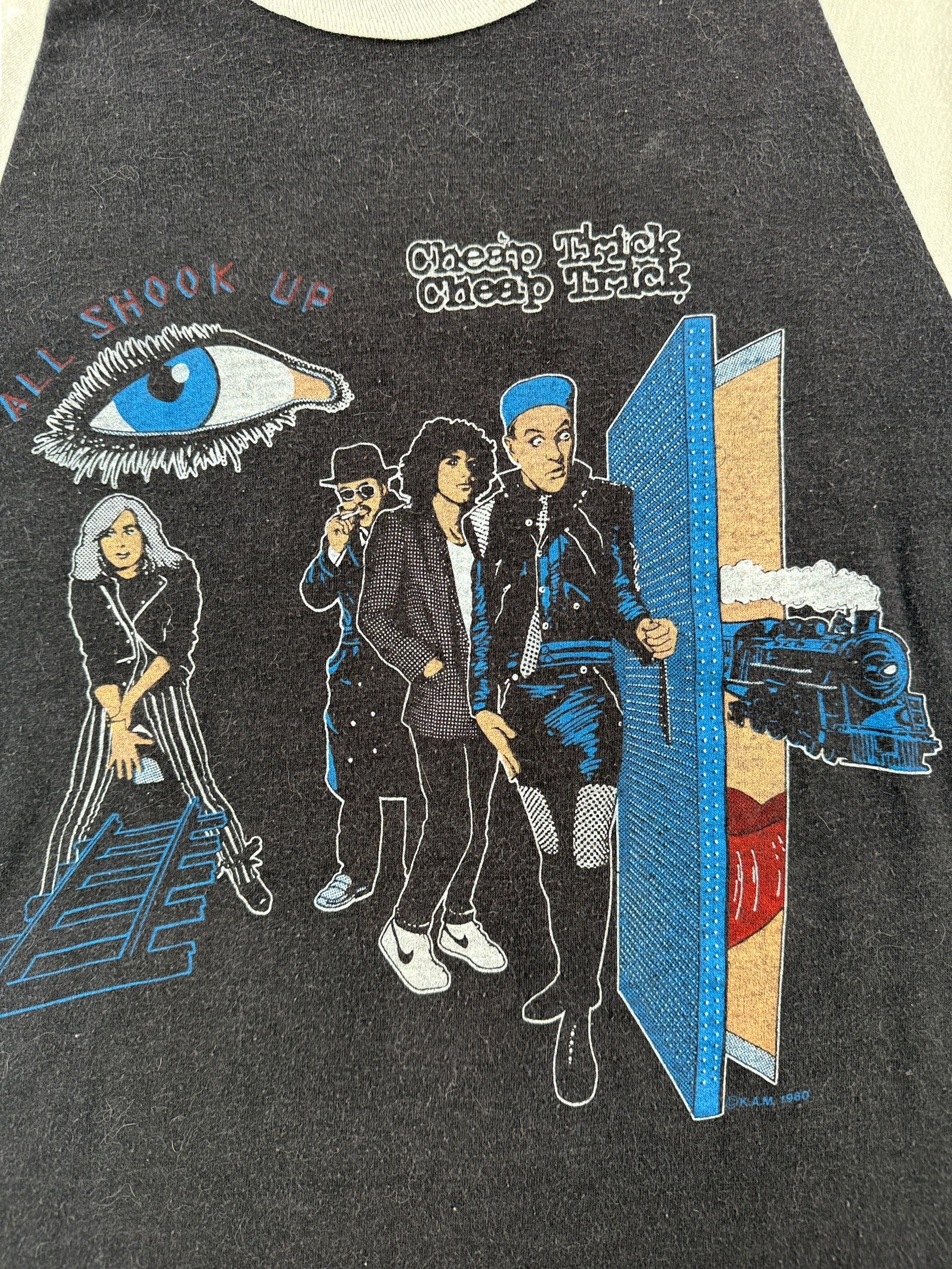 Front Graphic of Vintage Cheap Trick '81 Raglan