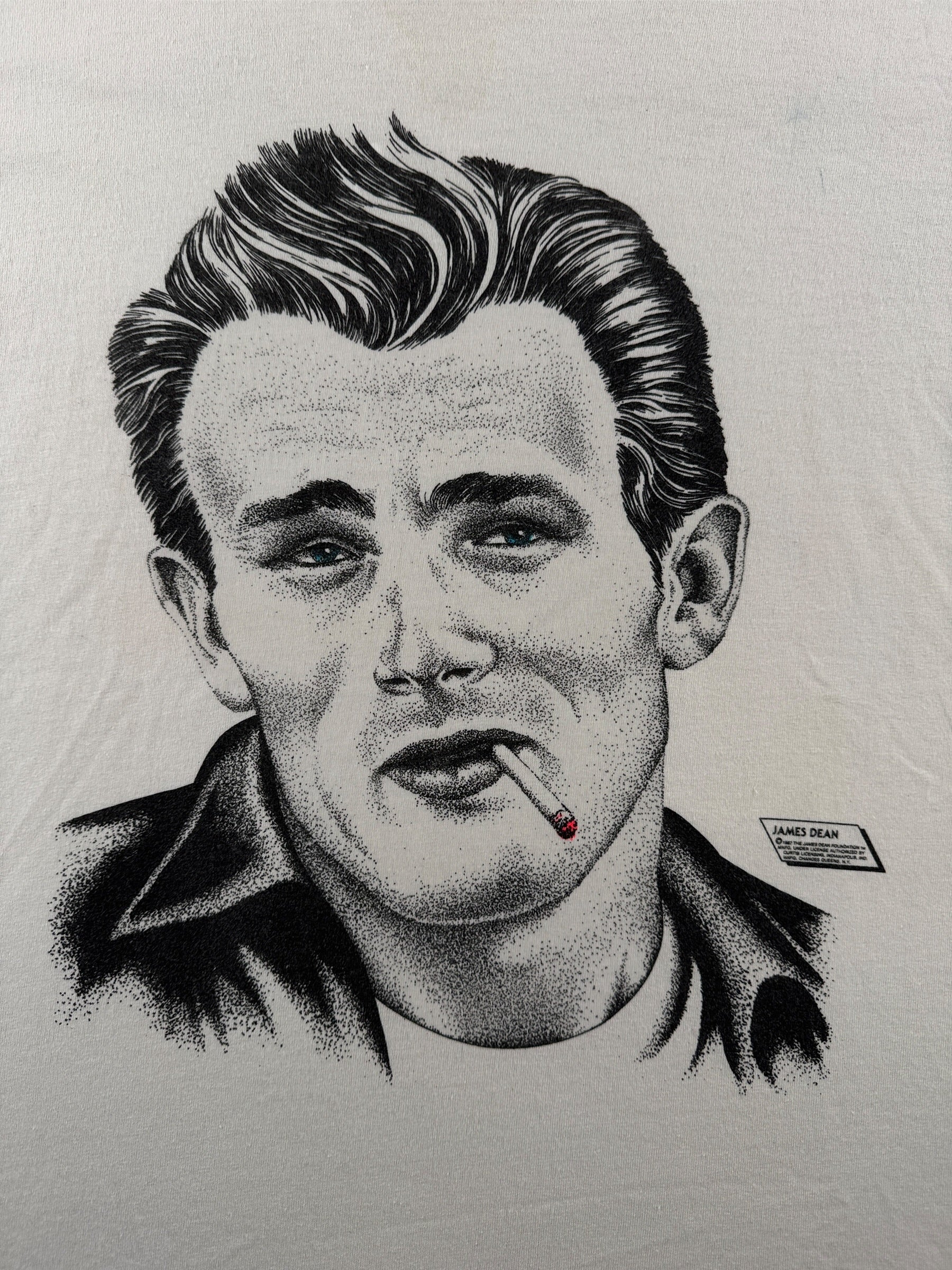 Graphic of Vintage James Dean Drawing Tee SZ XL (Fits L)