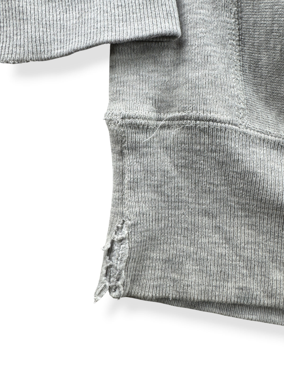 Ware on bottom hem of Vintage 90s Champion U of V Reverse Weave Crewneck SZ XL (Fits L)