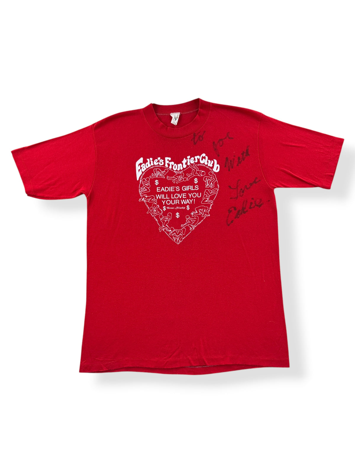 Front of Vintage Alaska Brothel Tee SZ XL (Fits L)