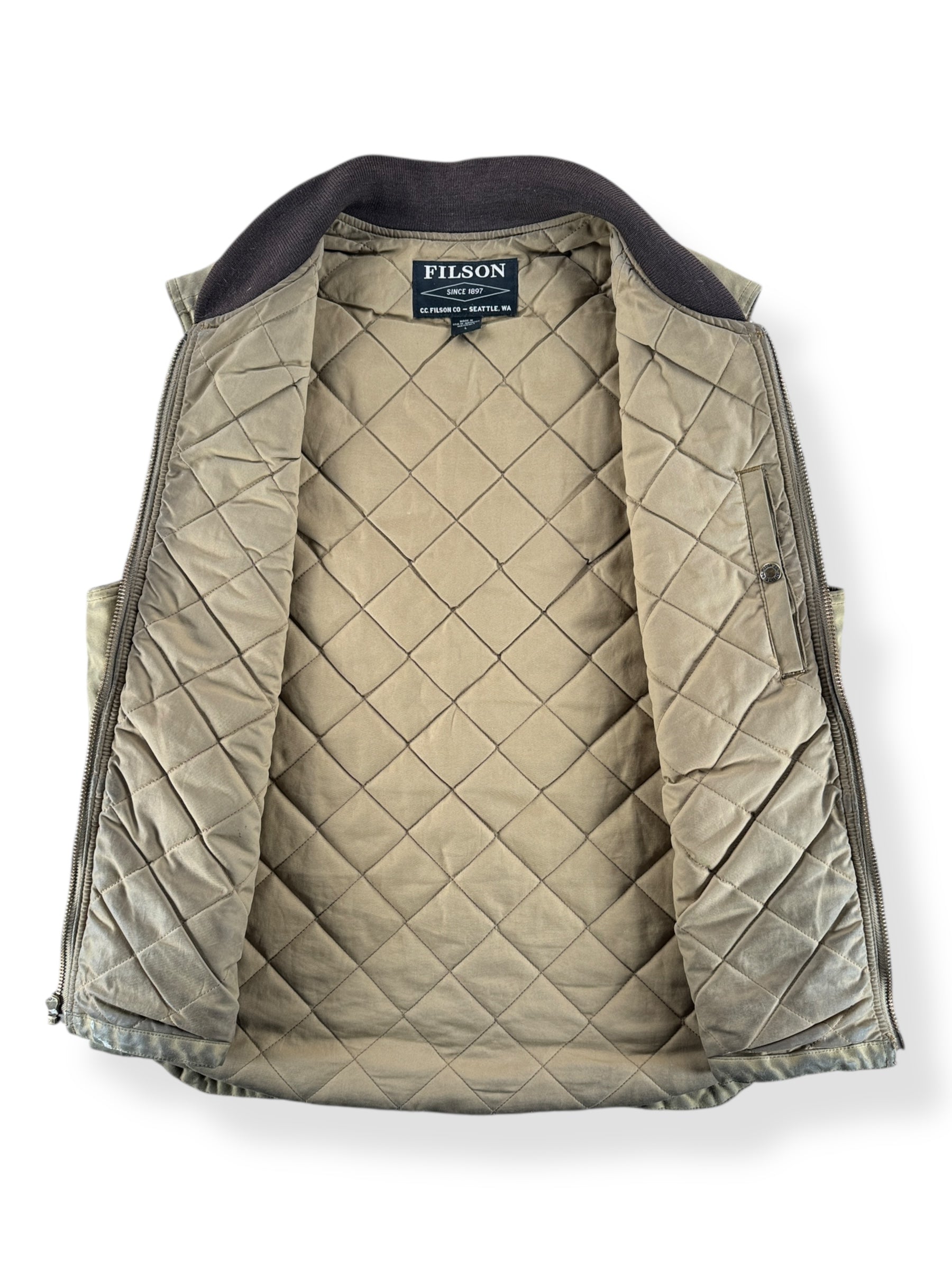 Inside of Modern Filson Primaloft Vest SZ L