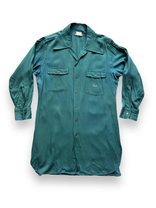 front of Vintage 1954 Newell Green Custom Gabardine Shirt SZ M