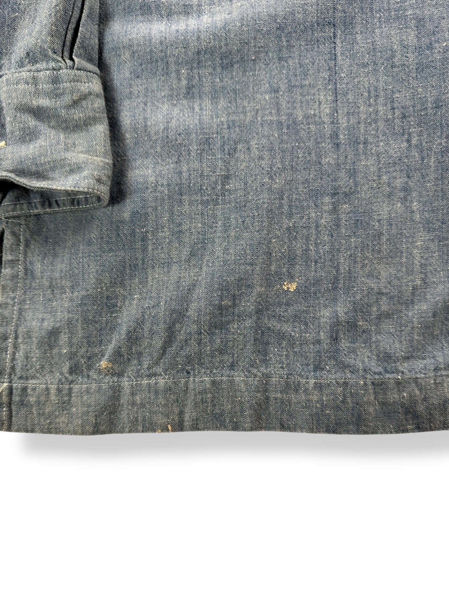 Stains on Vintage Passport 360 Cotton Chambray Shirt SZ L