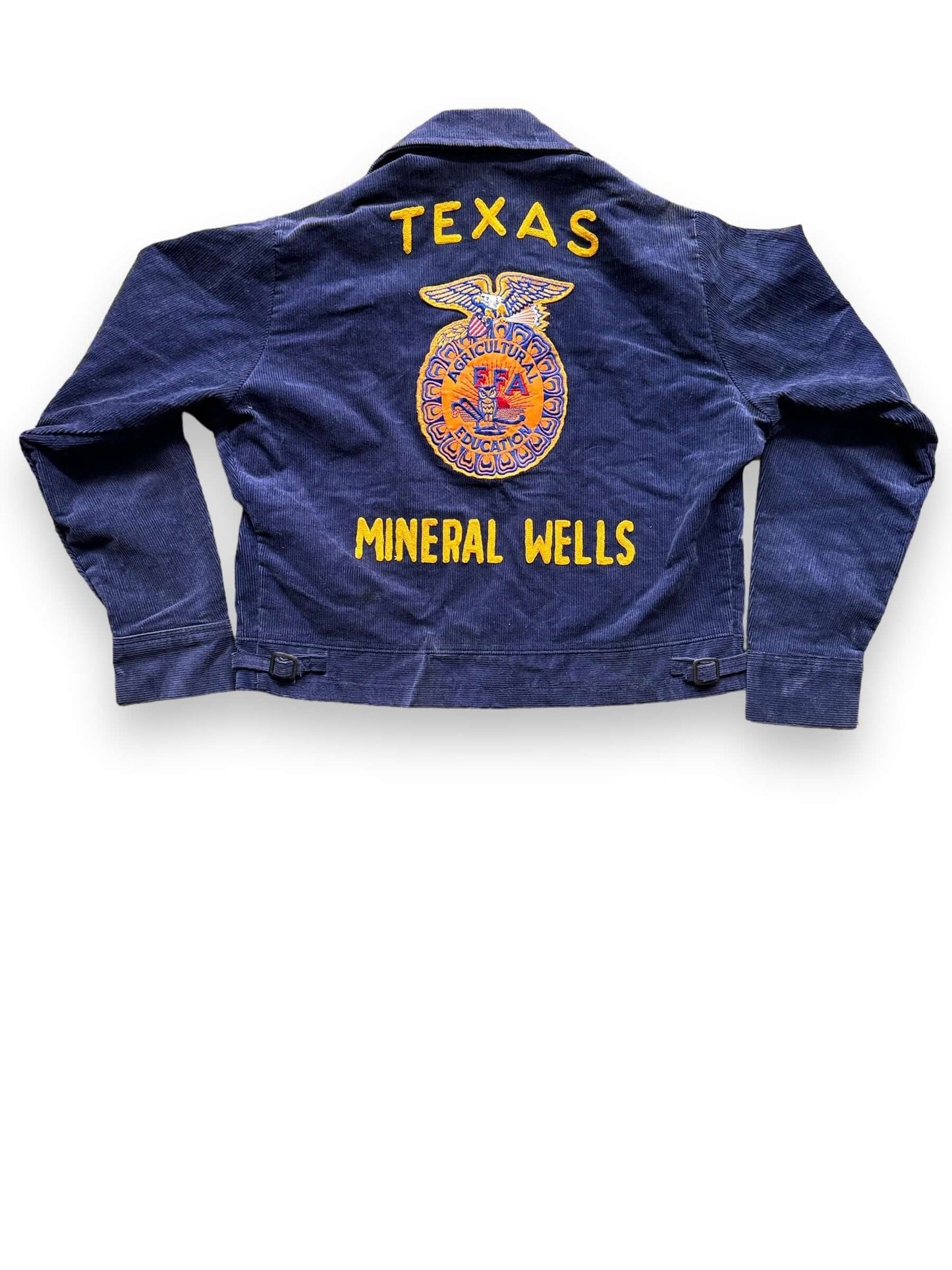 Rear View of Vintage Mineral Springs TX FFA Jacket SZ 40