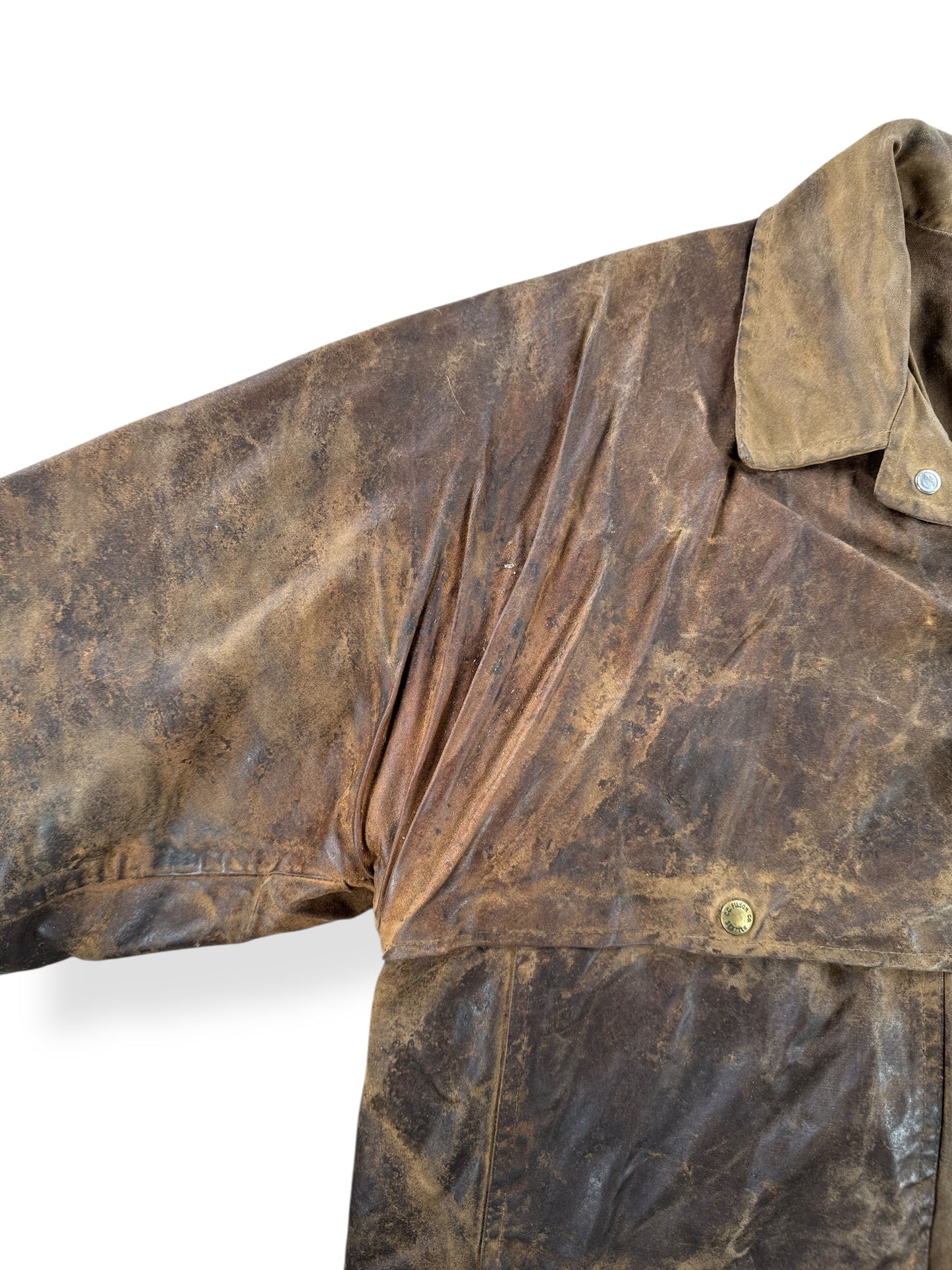Wear on Vintage Filson Tin Cloth Jacket SZ M