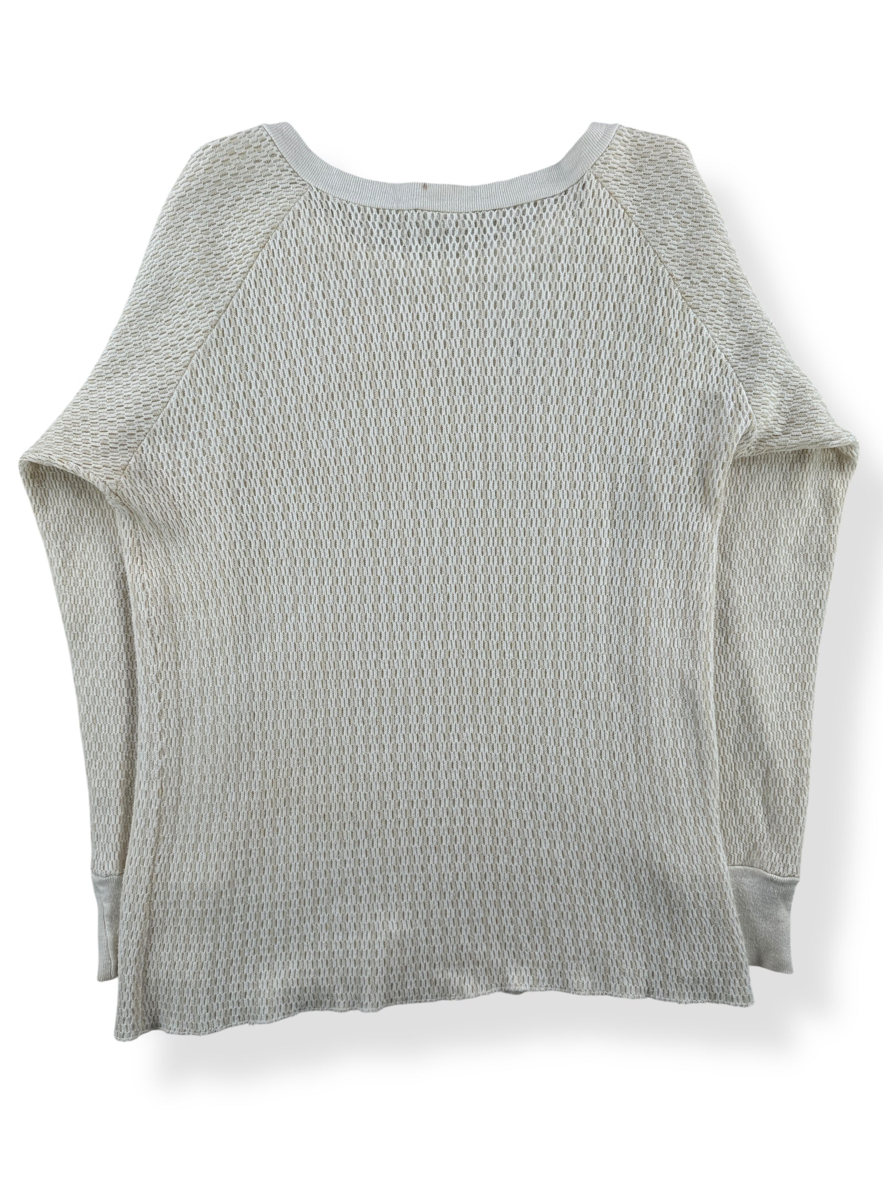 Back of Vintage Unbranded Thermal Top SZ M
