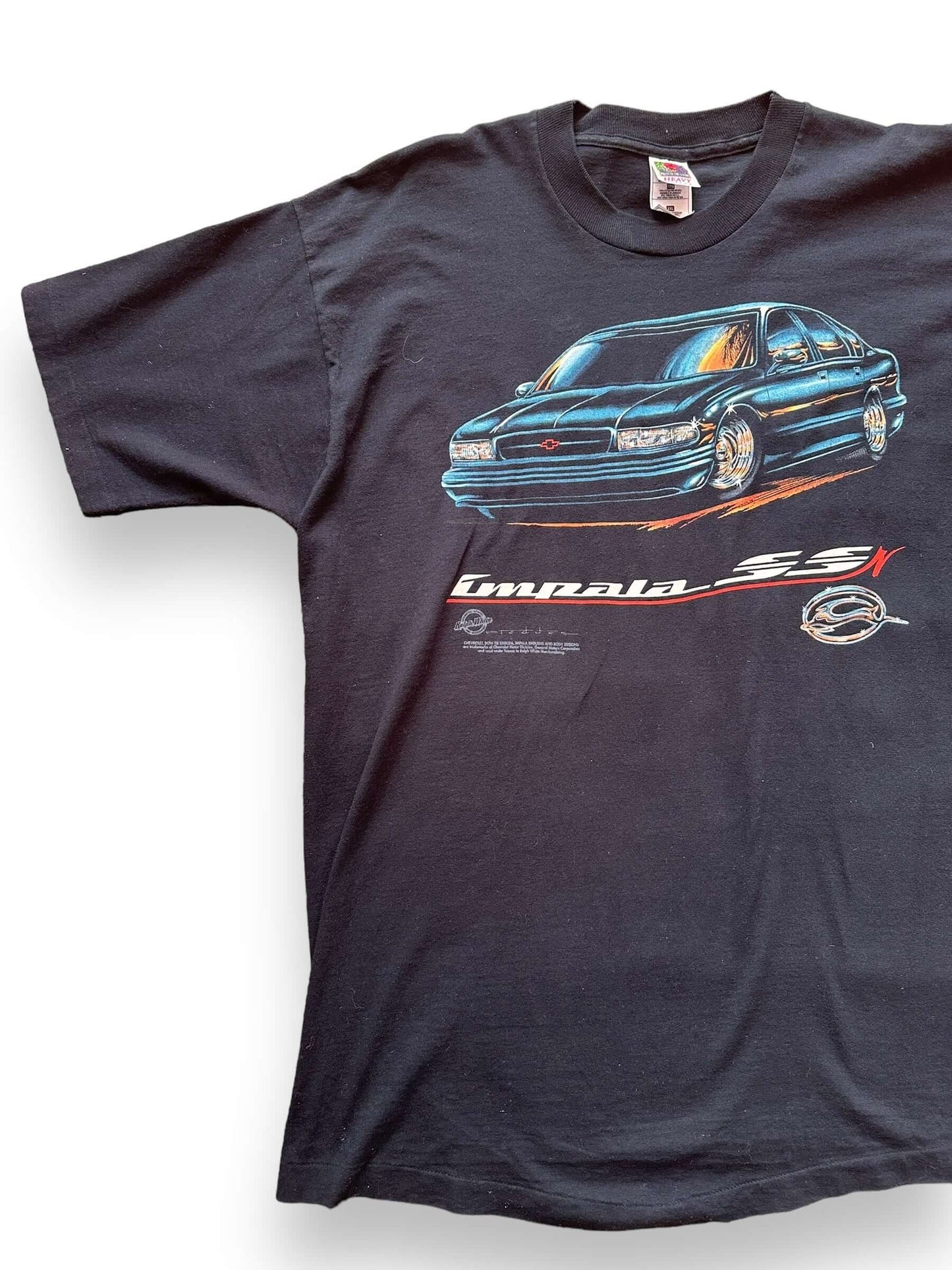 front right of Vintage Chevy Impala Tee SZ XXL