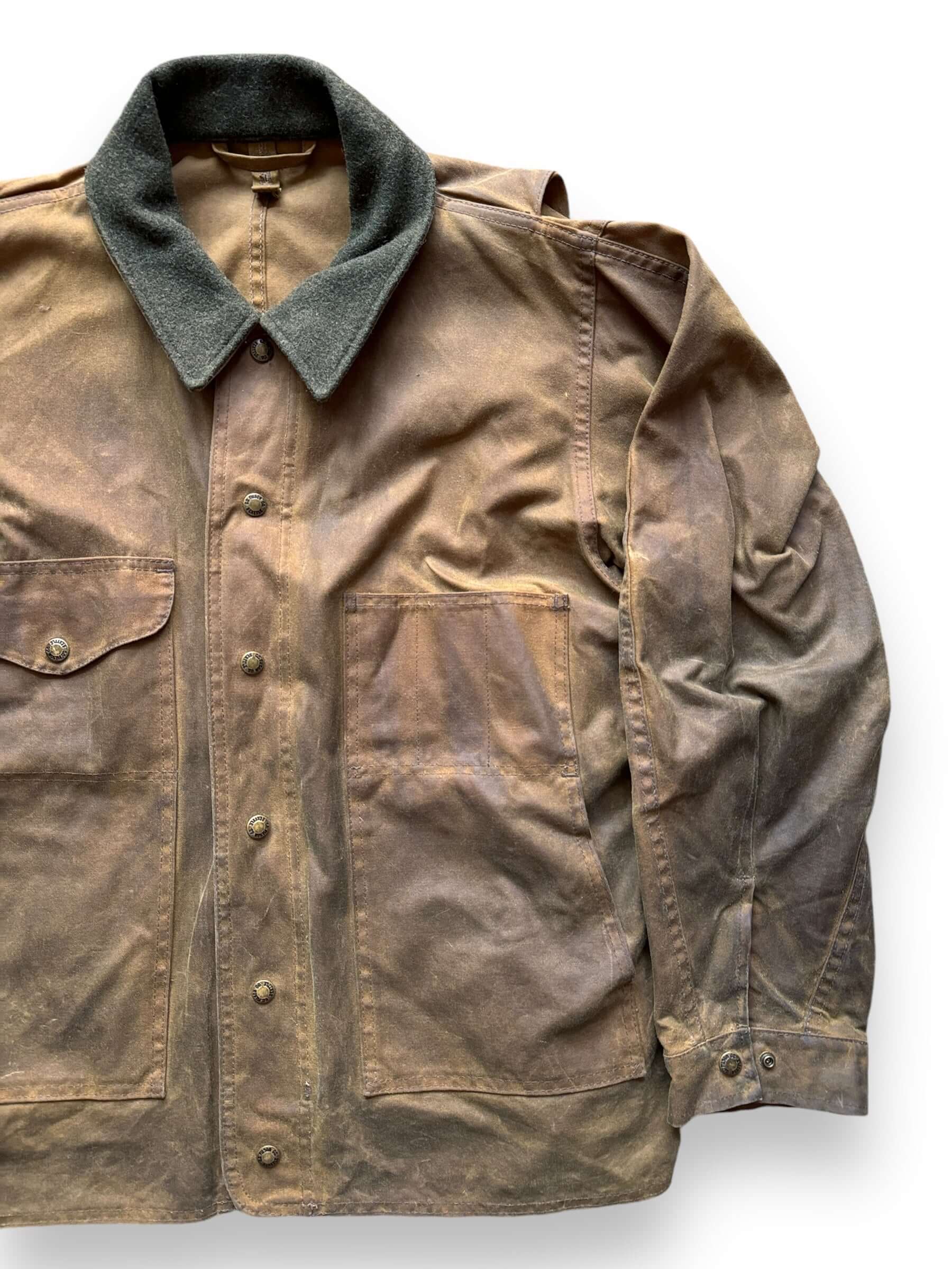 Front Left View of Filson Tin Cloth Jacket Size XL