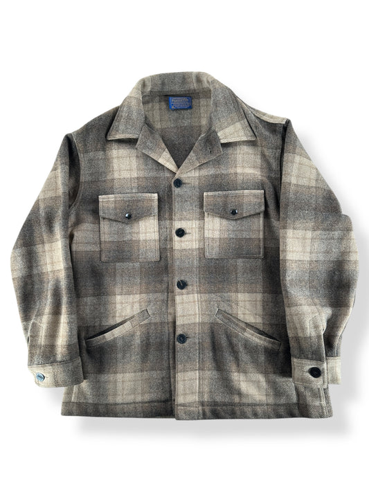 Front of Vintage Pendleton Tan and Brown Jacket SZ L