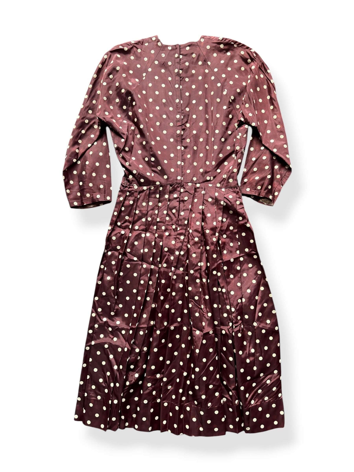 Back of Vintage Polka Dot Dress