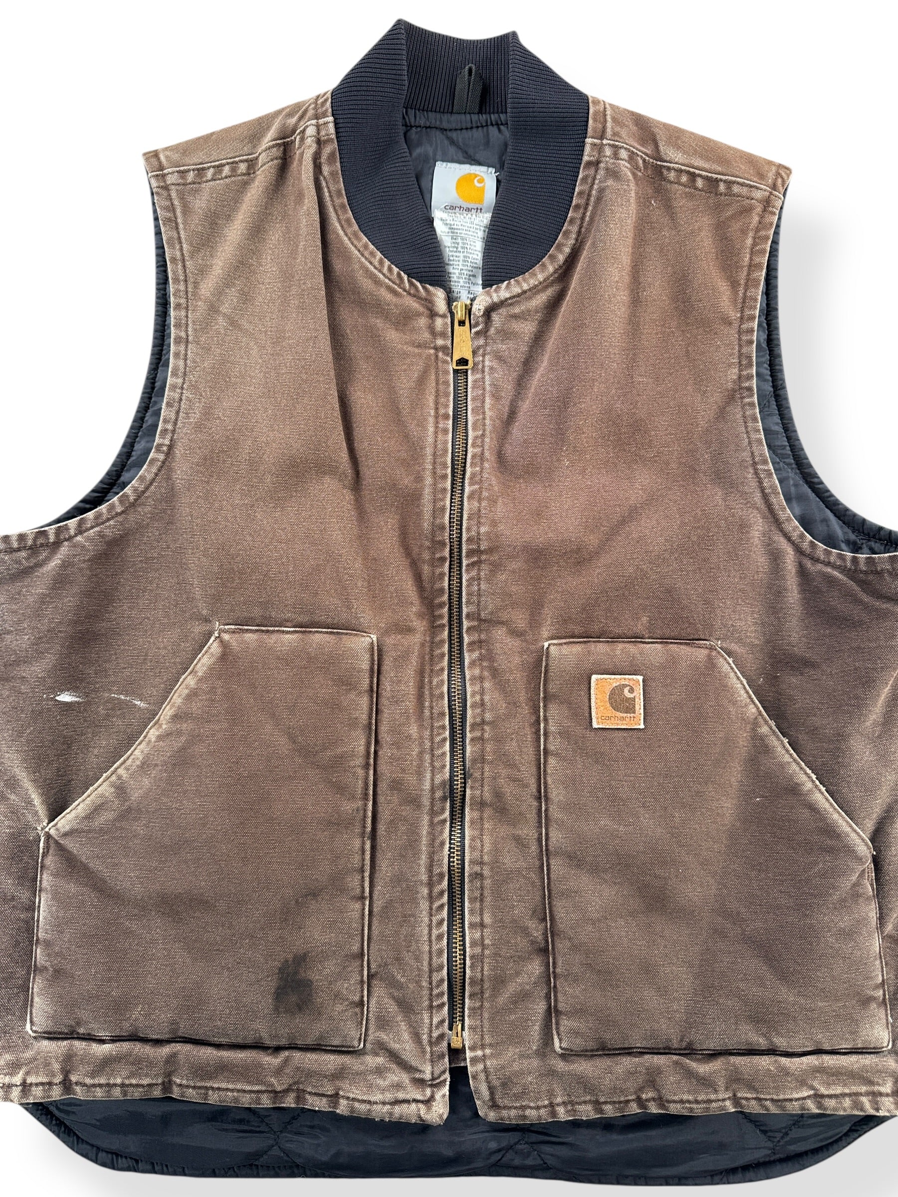 Front Close Up of Vintage Carhartt Vest SZ L