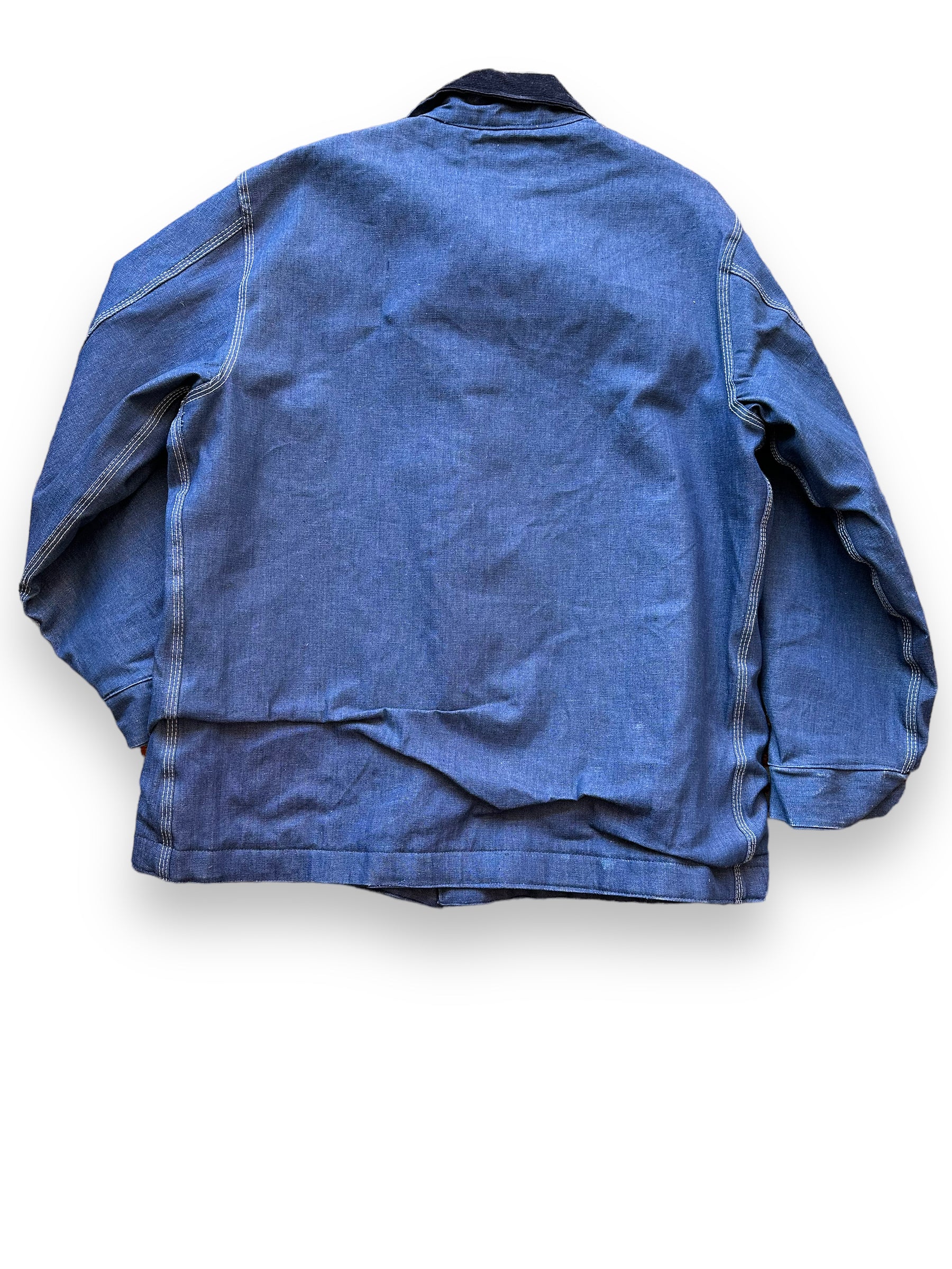Rear View of Vintage Sears Blanket Lined Denim Chore Coat SZ XL | Vintage Denim Chore Coat | Barn Owl Vintage Seattle