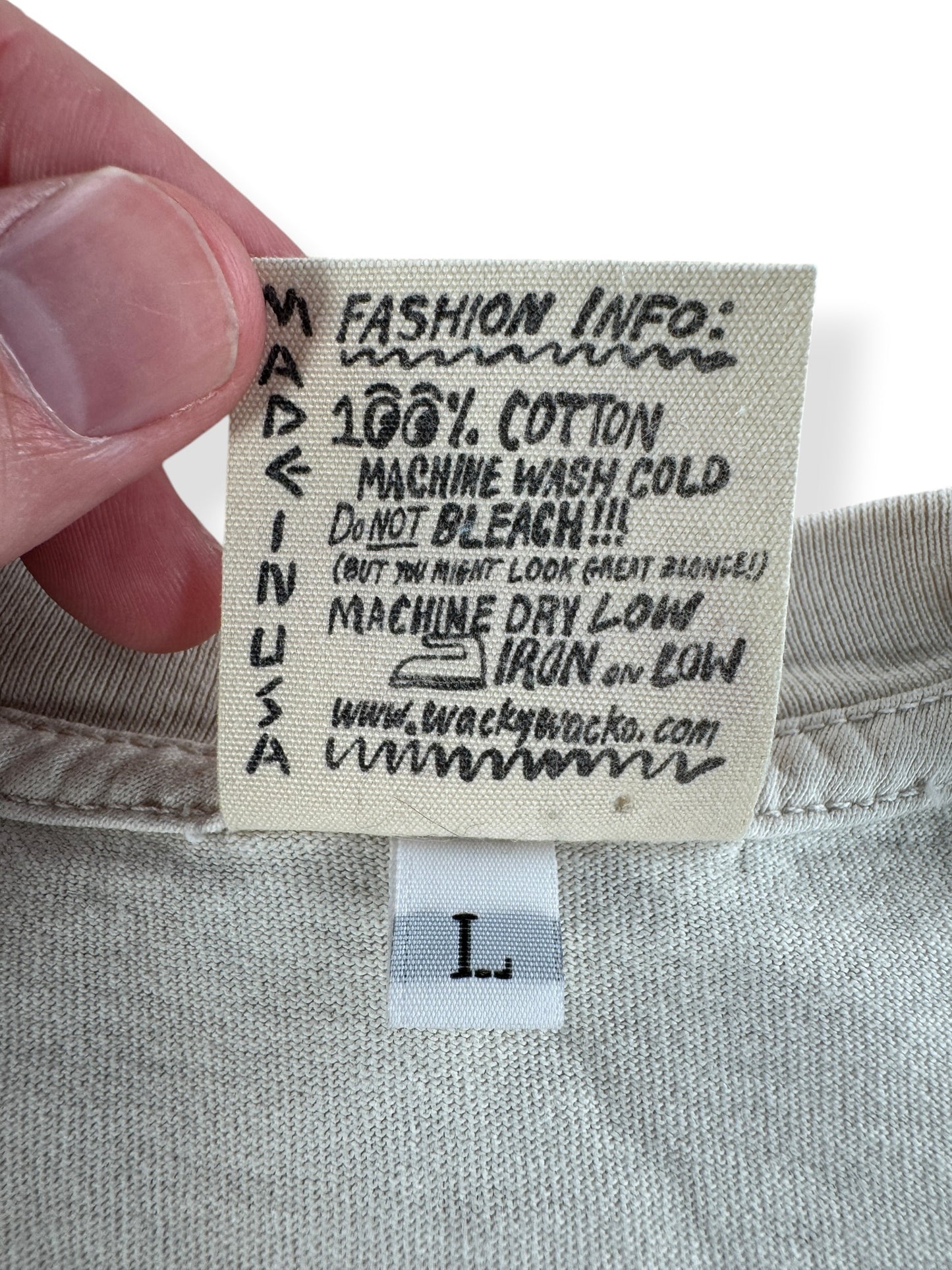 Tag on Vintage Wacky Wacko Little Richard Tee SZ L