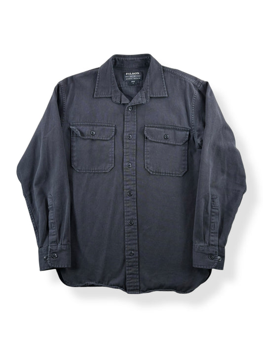 Front of Modern Filson Black Button Up SZ S