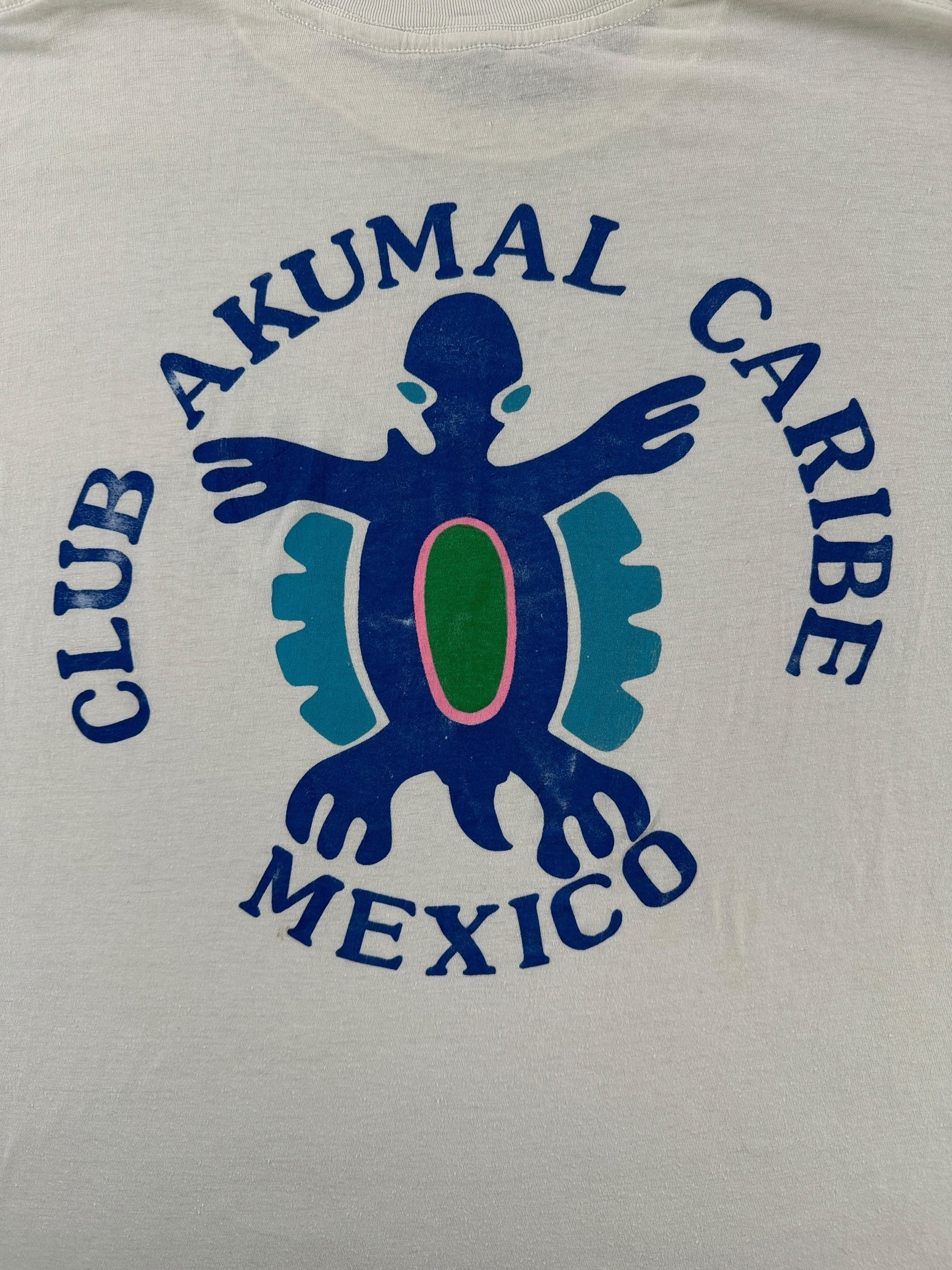 Back Graphic of Vintage Akumal Mexico Tee SZ L