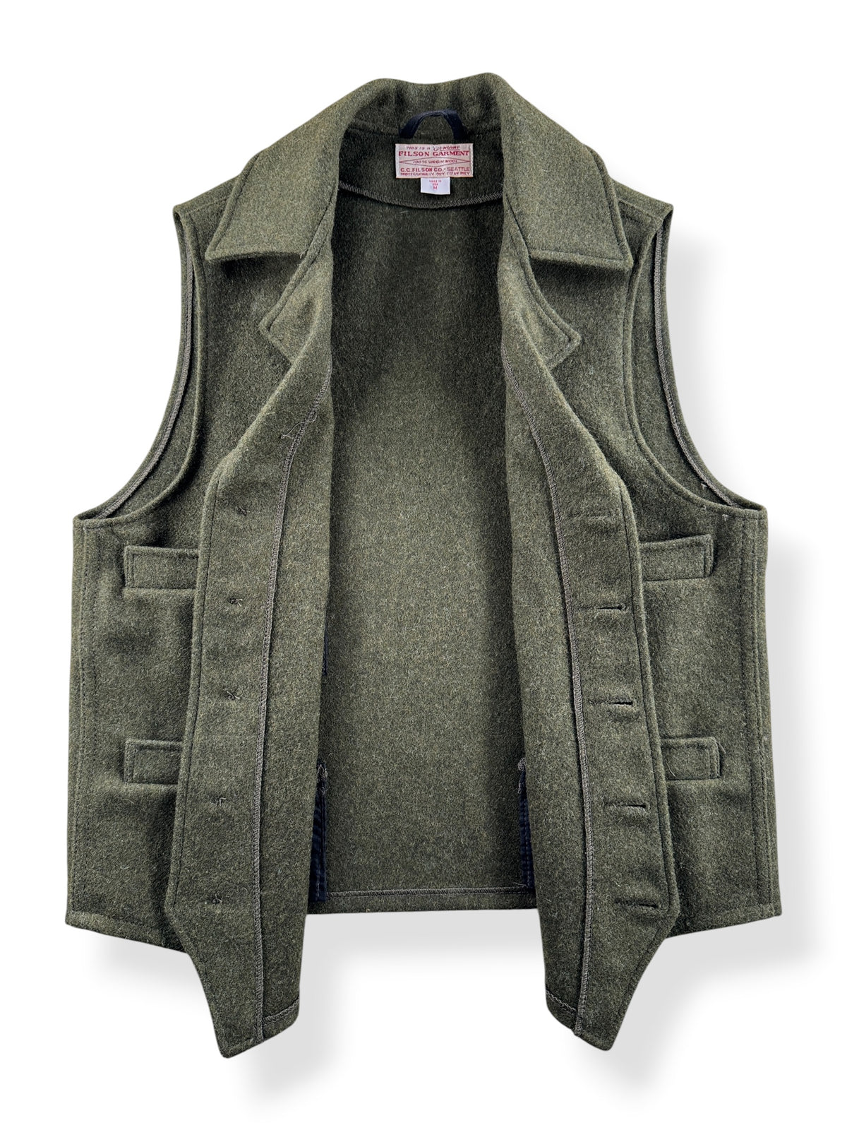 Inside of Filson Mackinaw Western Vest SZ M