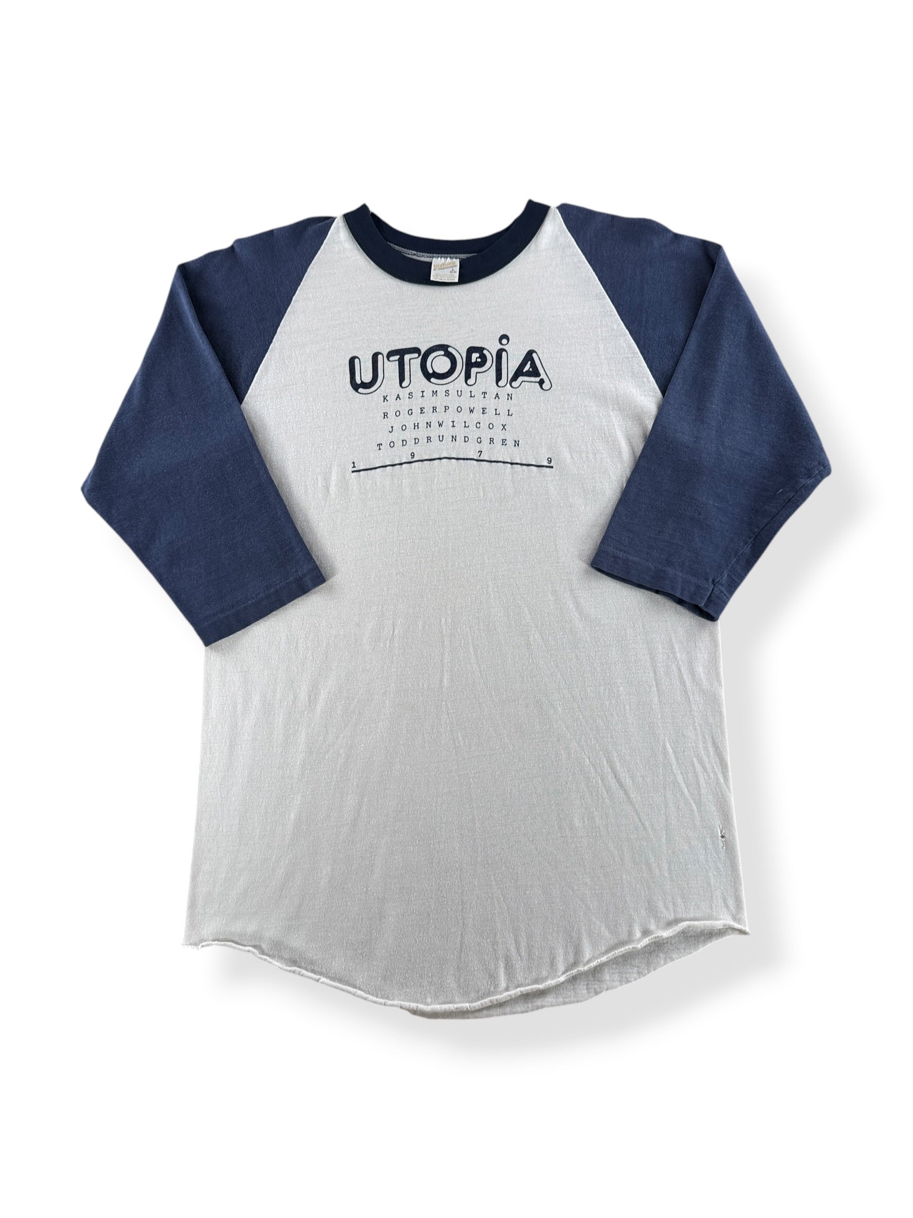 Front of Vintage '79 Utopia Todd Rundgren Raglan Tee SZ L (Fits M)