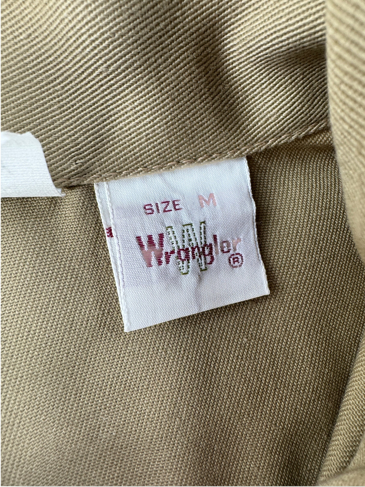 Tag on Vintage NOS Wrangler Safari Jacket SZ M