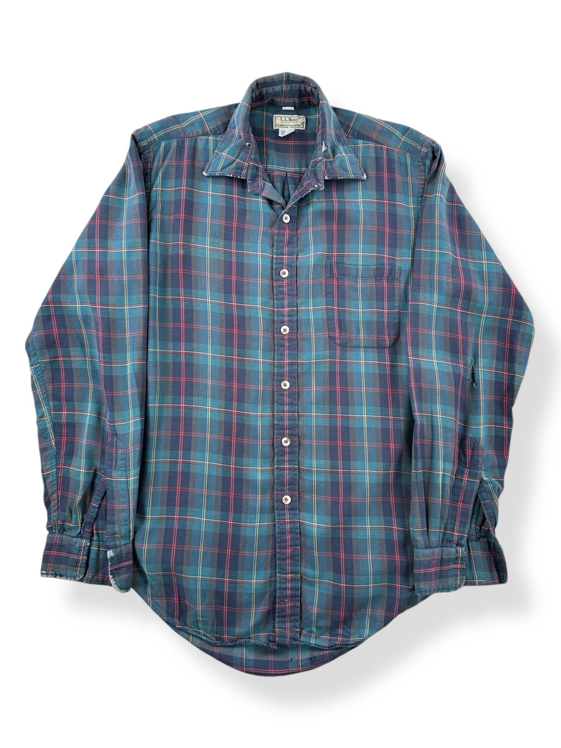 Front of Vintage LL Bean Rangeley Flannel SZ M Long