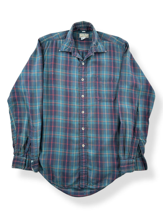 Front of Vintage LL Bean Rangeley Flannel SZ M Long