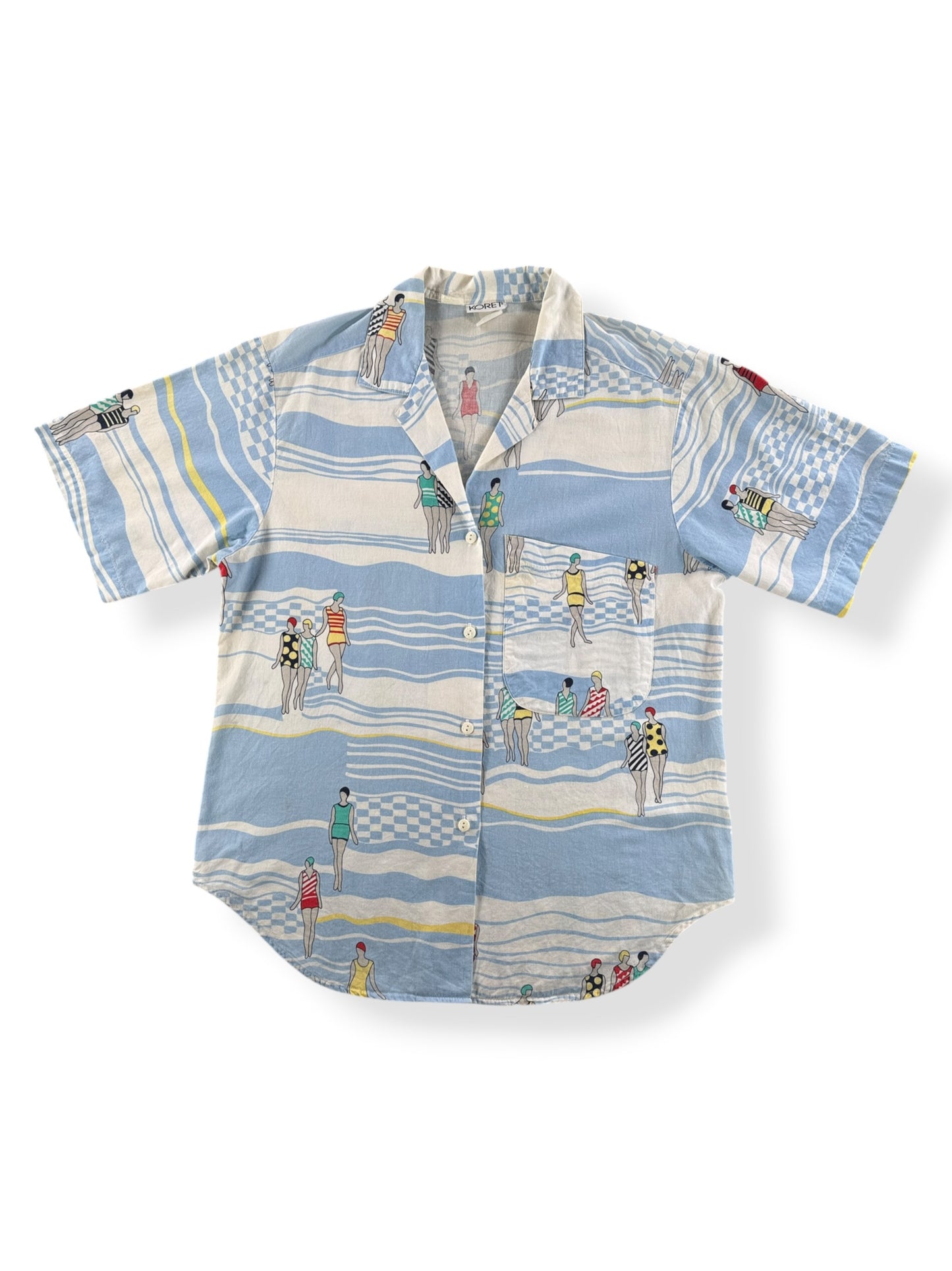 Front of Vintage Koret Swimming Gals Shirt SZ M