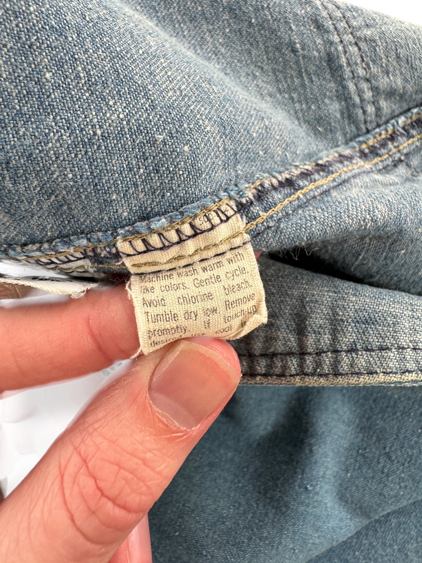 Tag on Vintage Turtle Bax Denim Flares W29