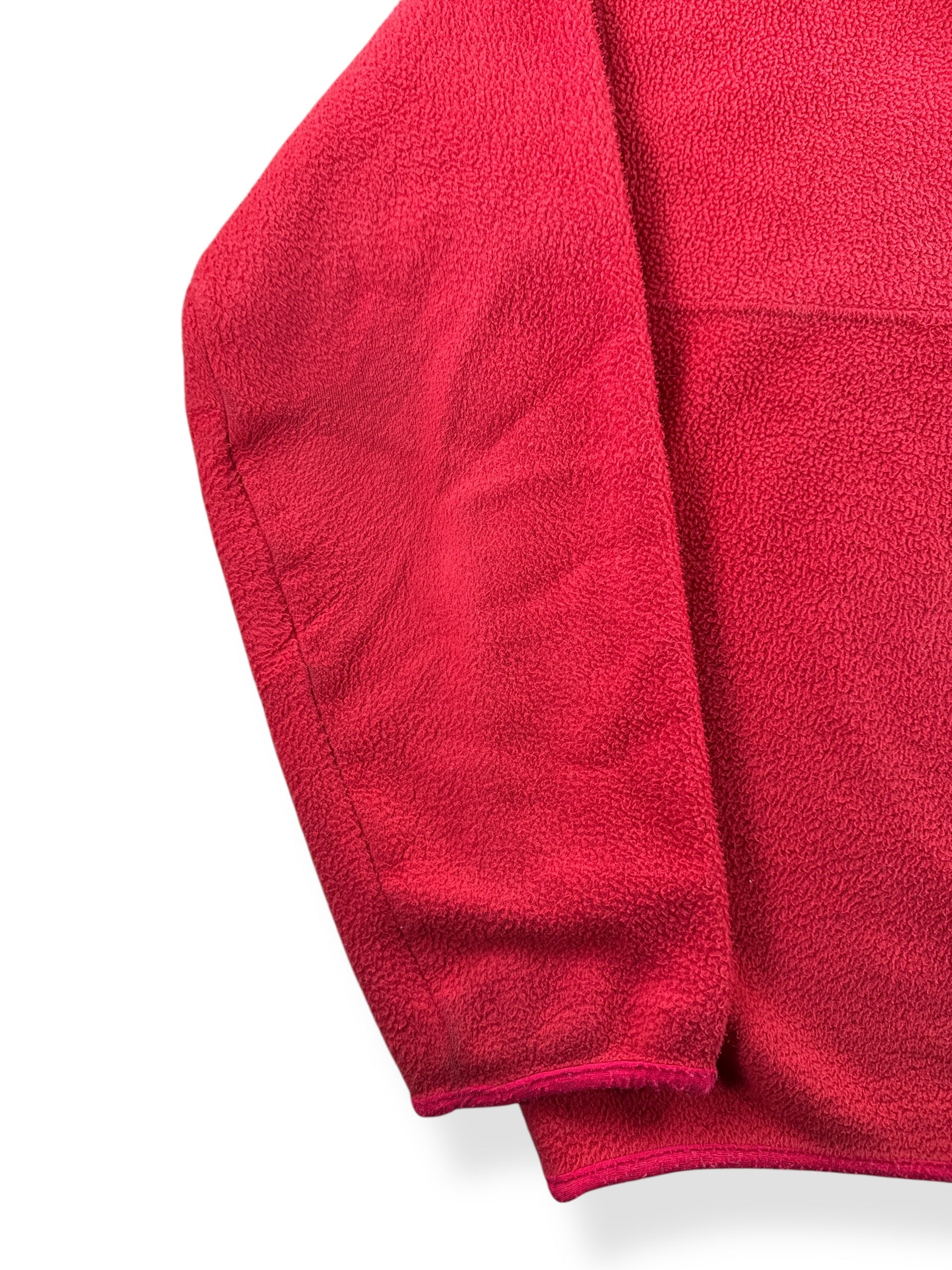 Wear on Sleeve of Vintage Red MIUSA Patagonia Synchilla SZ XL
