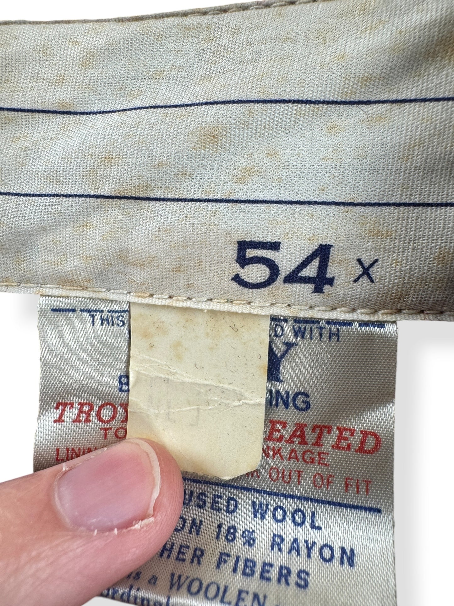 Tag on Vintage Brown Troy Blanket Lined Work Jacket SZ 54