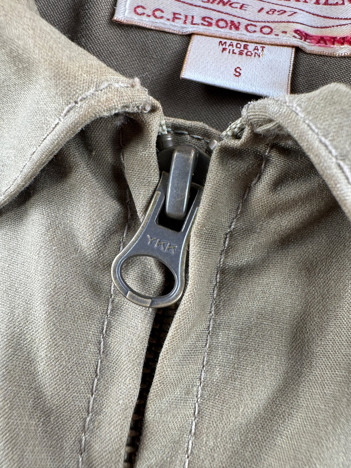 Zipper on Filson 2nd Style 10450 Cover Cloth Bomber Jacket SZ S