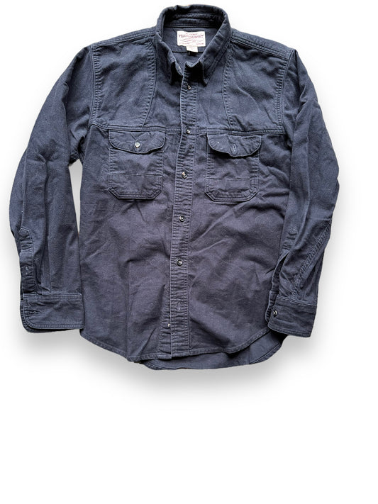 front of Filson Black Moleskin Shirt |  Barn Owl Vintage Goods | Vintage Filson Workwear Seattle