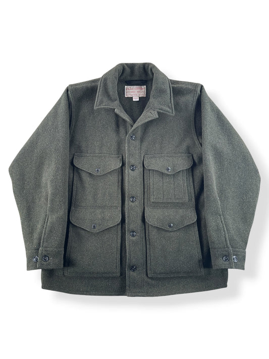 Front of Filson Forest Green Mackinaw Cruiser SZ L