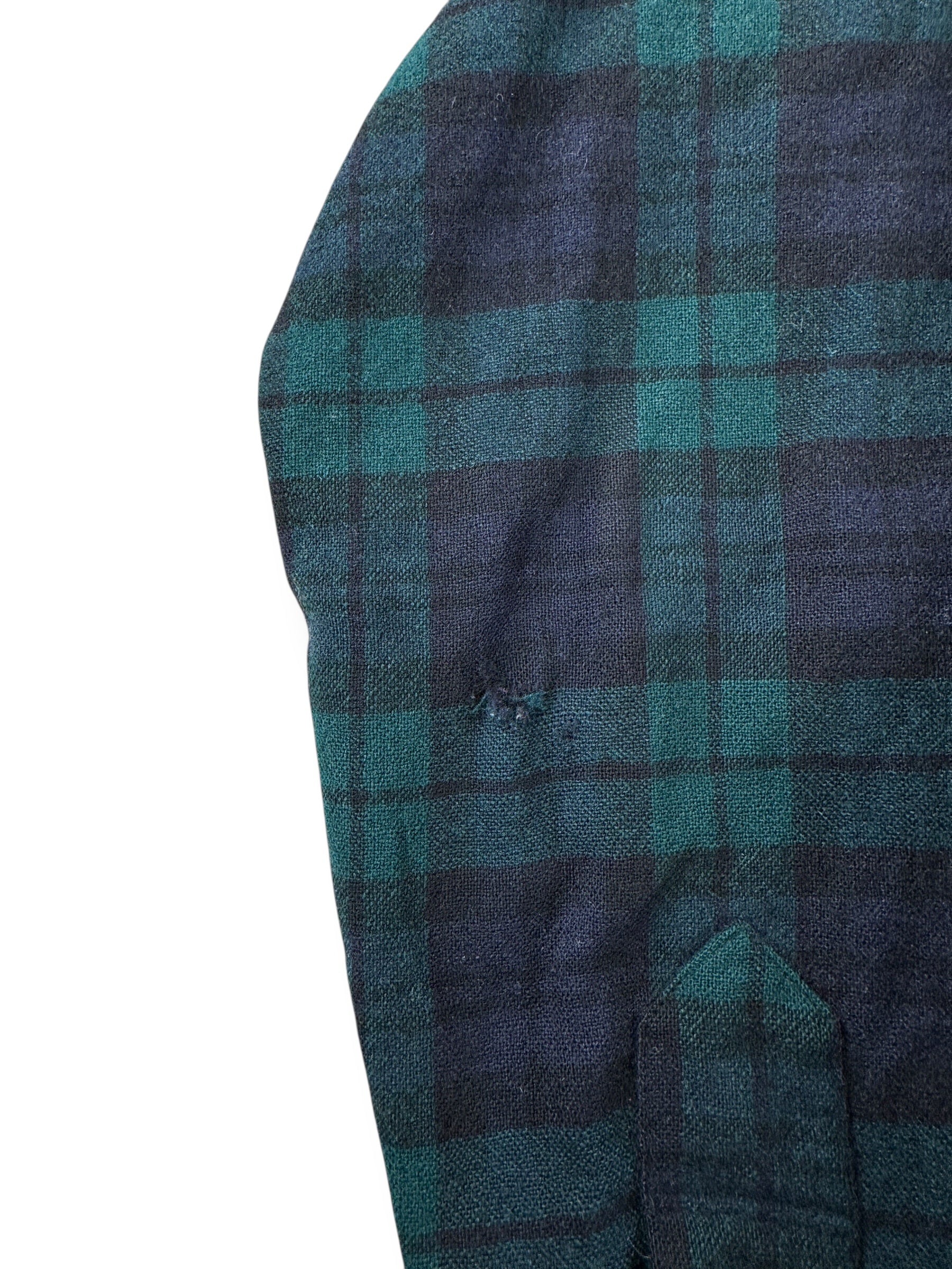Repair on Vintage Pendleton Black Watch Tartan Board Shirt SZ M