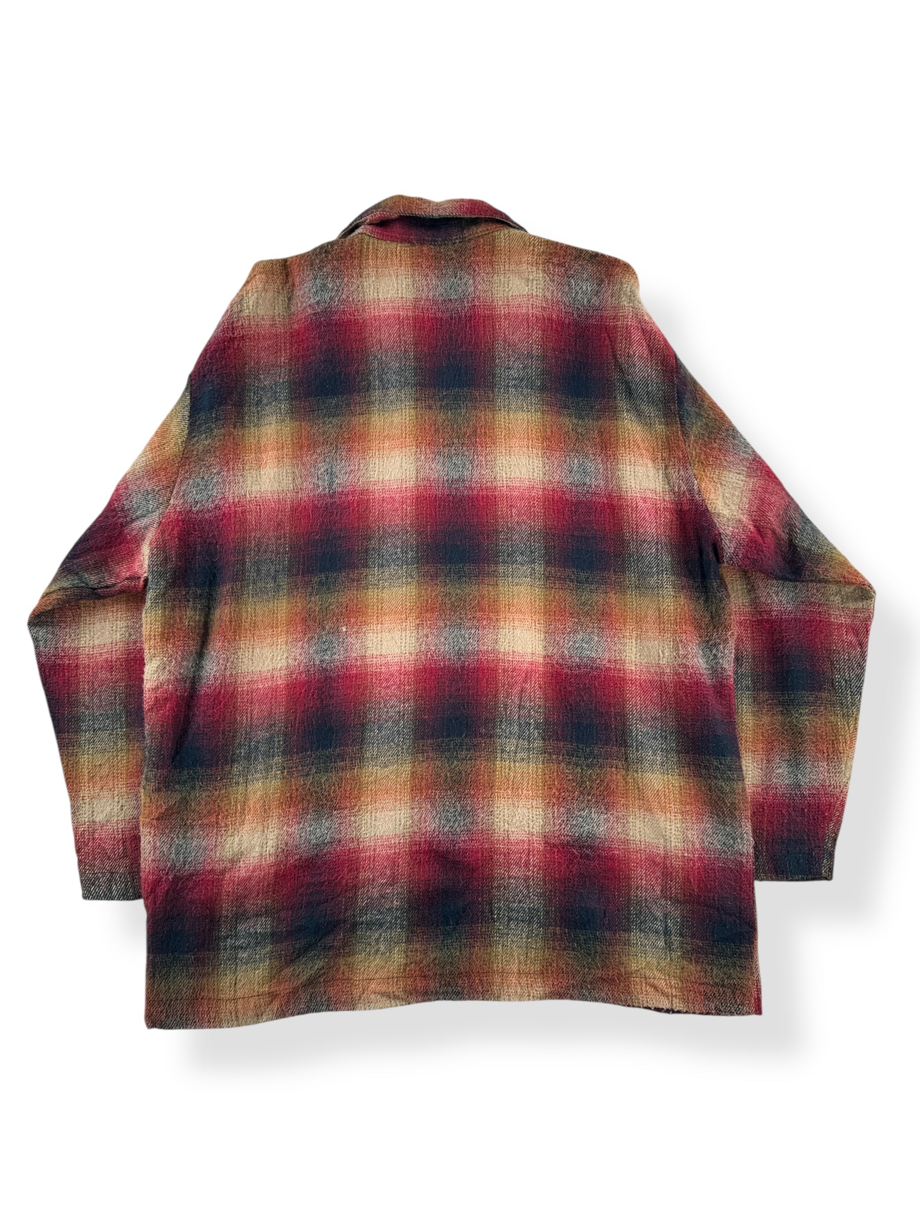 Back of Vintage Zip Up Flannel SZ L