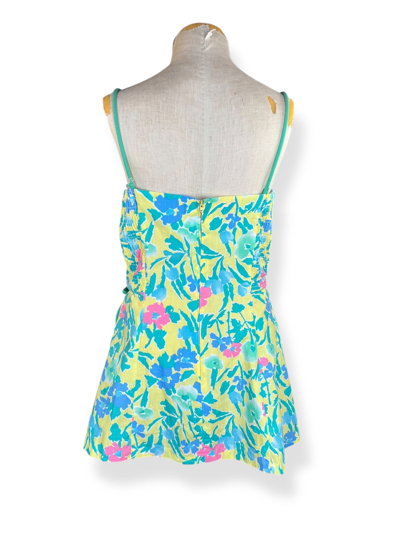 Back of 1980s Seawaves Cotton Playsuit L